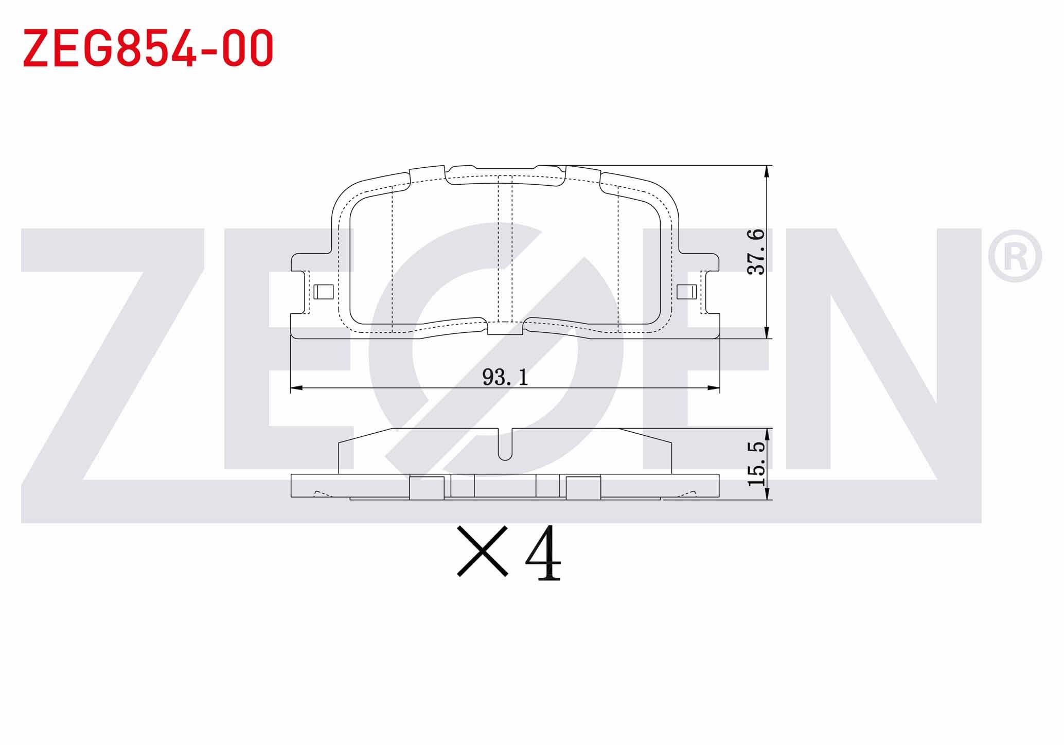FREN BALATA ARKA TOYOTA CAMRY (_V30) 2.4 VVT-I 2001-2006 / CHERY ALIA 1.6 2008-2011