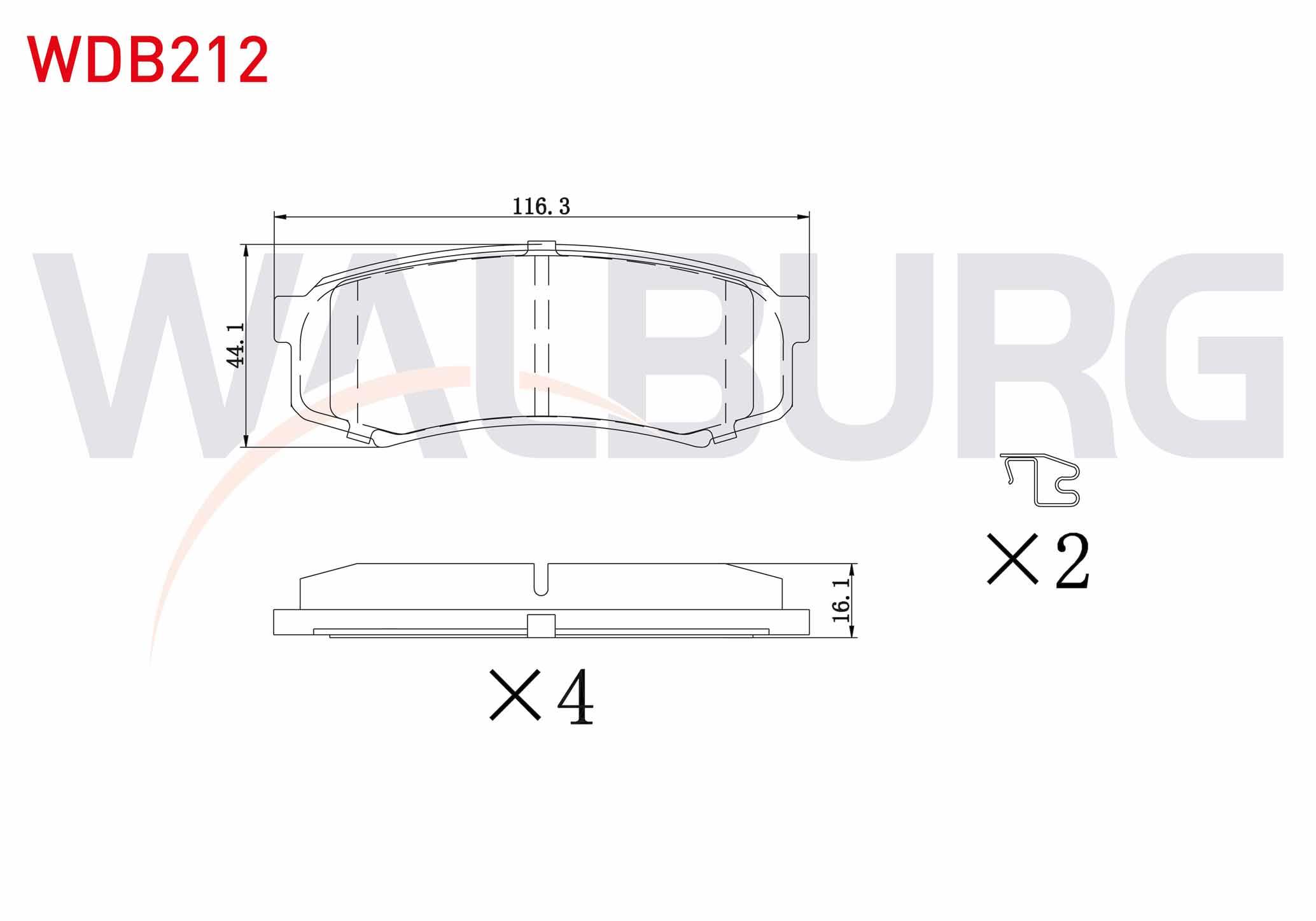 FREN BALATA ARKA TOYOTA LAND CRUISER 90 (_J9_) 3.0 D 1996-2002/ 3.0 D-4D 1996-2002 / 3.0 TD 1996-2002 / MITSUBISHI PAJERO IV (V8W,V9W) 3.2 TD 2007-/ 3.2 DI-D 2007- / 3.8 V6 2007-