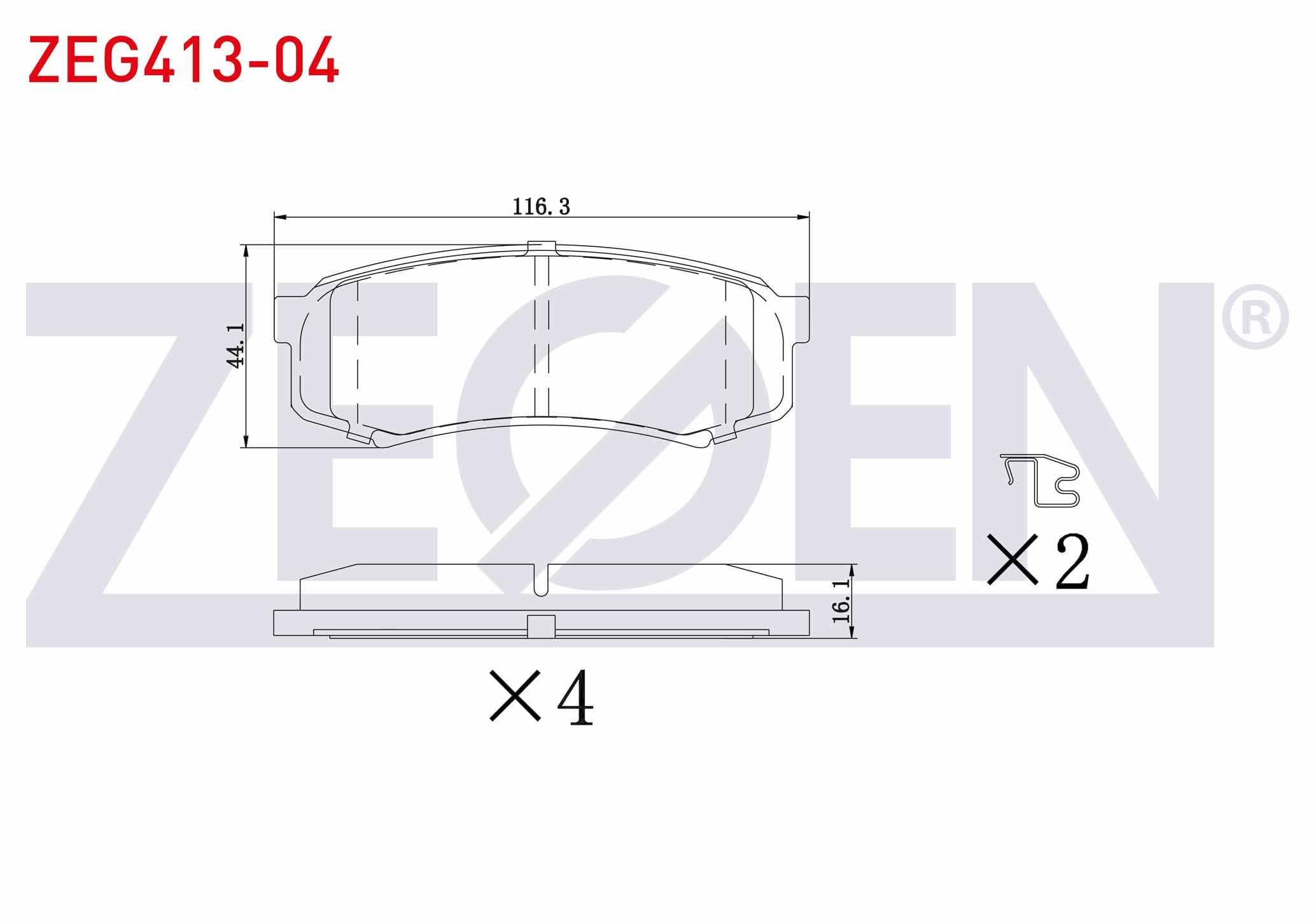 FREN BALATA ARKA TOYOTA LAND CRUISER 90 (_J9_) 3.0 D 1996-2002/ 3.0 D-4D 1996-2002 / 3.0 TD 1996-2002 / MITSUBISHI PAJERO IV (V8W,V9W) 3.2 TD 2007-/ 3.2 DI-D 2007- / 3.8 V6 2007-
