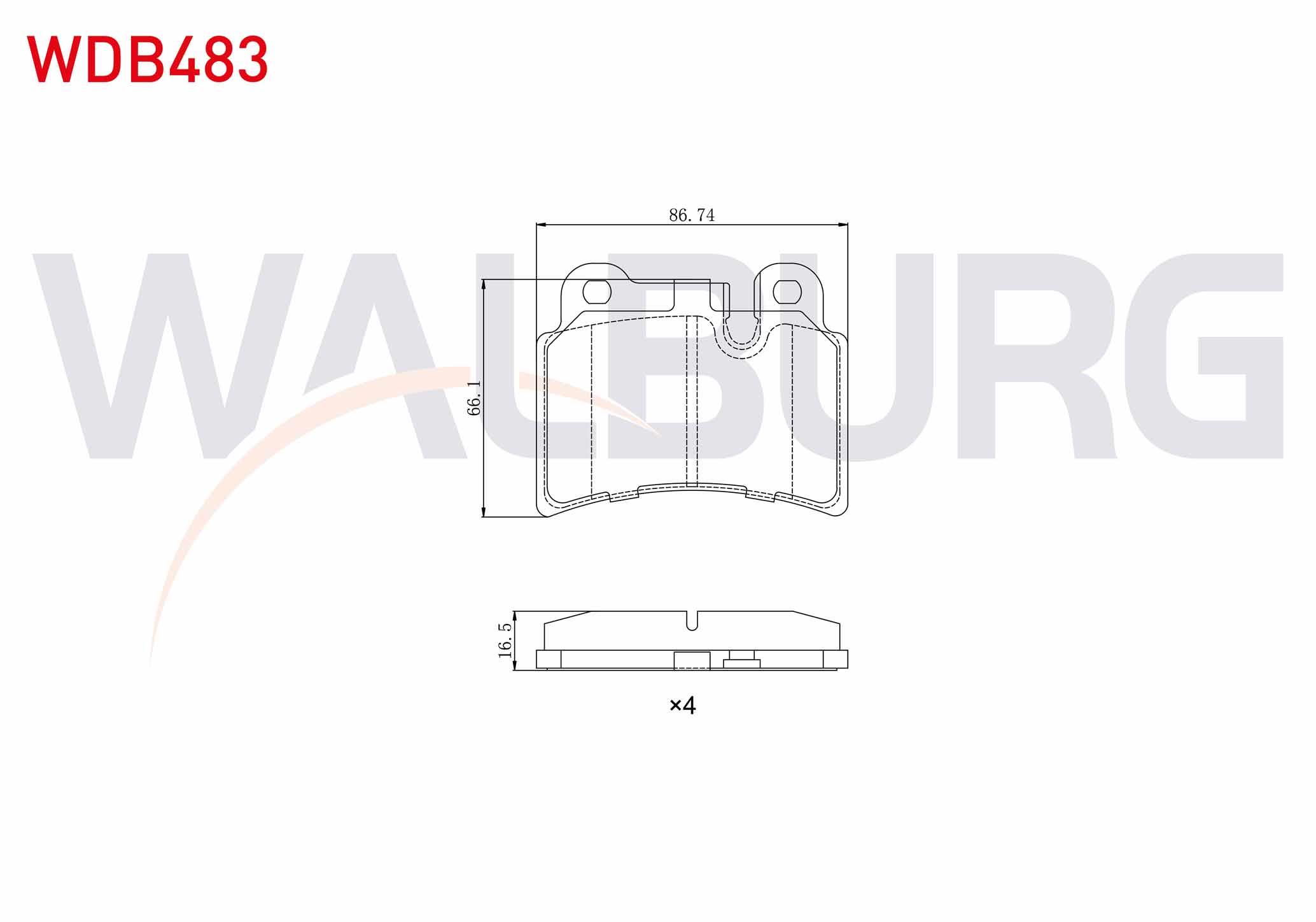 FREN BALATA ARKA VOLKSWAGEN TOUAREG (7LA,7L6,7L7) 3.0 V6 TDI 2002-2010 / TOUAREG 3.2i V6 2002-2010 / TOUAREG 5.0 V10 TDI 2002-2010