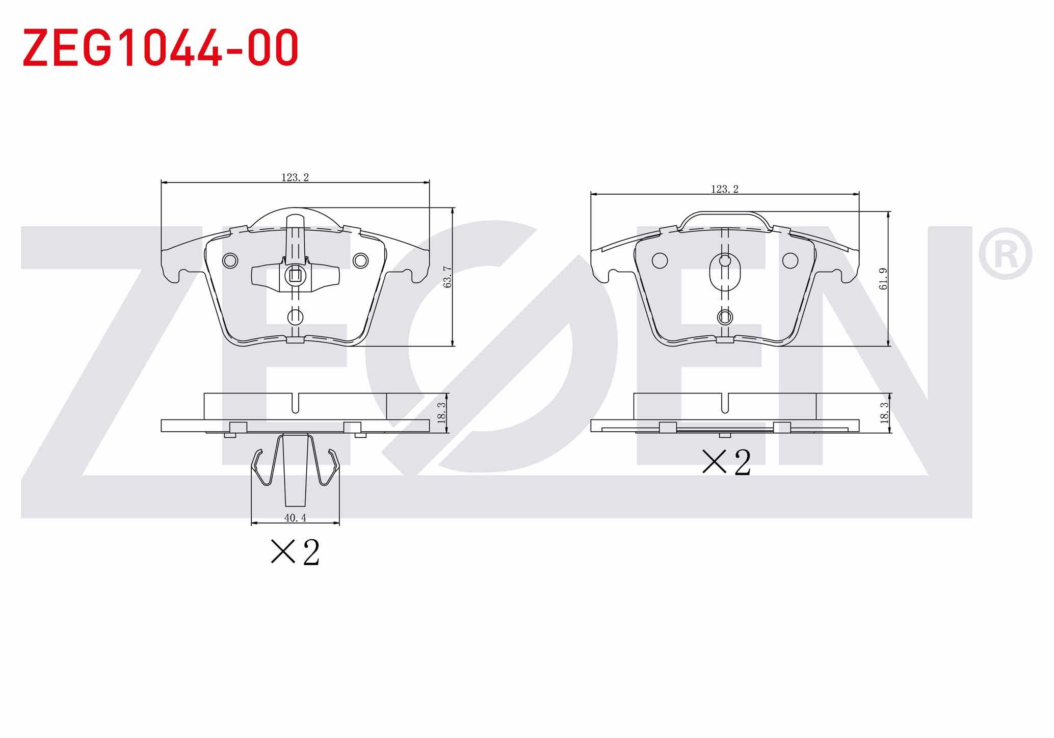 FREN BALATA ARKA VOLVO XC90 I 2.5 T 2002-2014 / VOLVO XC90 I 3.2i 2002-2014