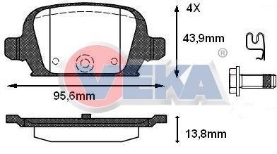 FREN BALATA IKAZLI ARKA OPEL COMBO C 1.3 CDTI 13.80MM 2001-2006 / 1605994