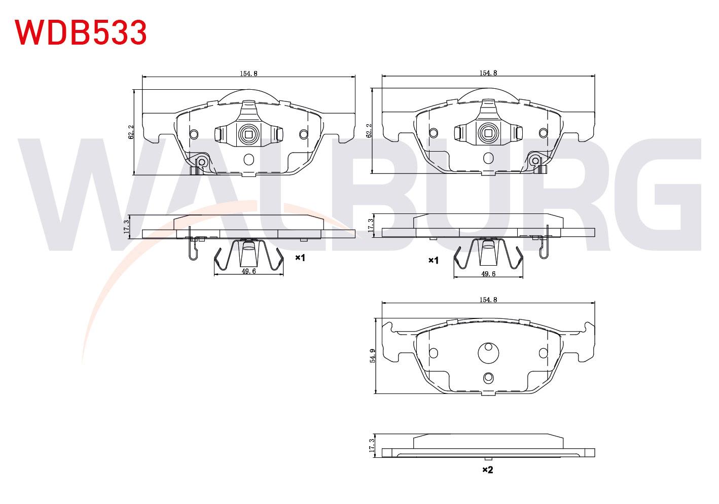 FREN BALATA IKAZLI ON HONDA ACCORD VIII (CU) 2.0 I-VTEC 17.80mm 2008-