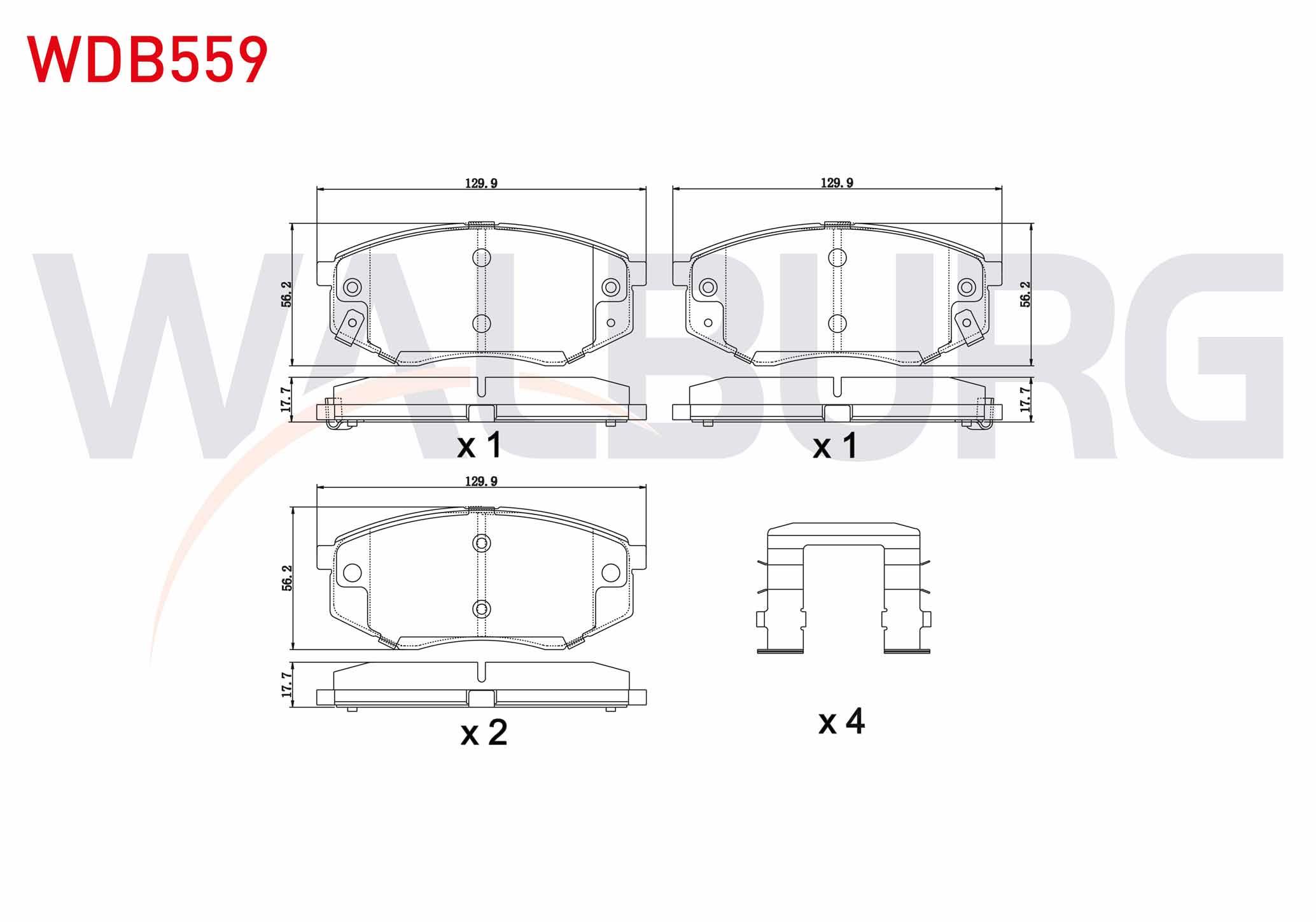 FREN BALATA IKAZLI ON HYUNDAI IX35 (LM) 2.0 CRDI 18 JANT 4X4 17.60mm 2010-