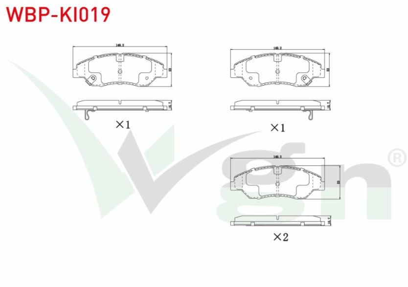 FREN BALATA IKAZLI ON KIA SPORTAGE (K00) 2.0i 16.00mm 1994-2004
