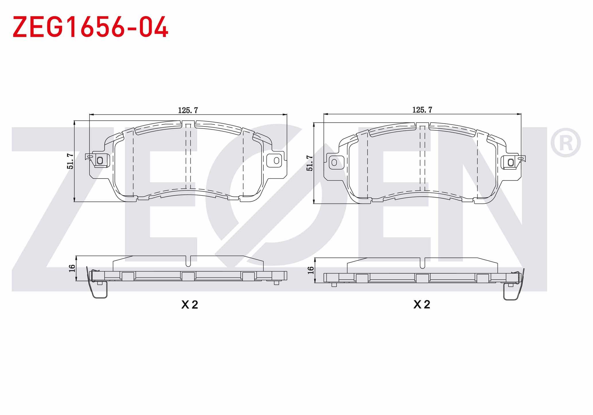 FREN BALATA IKAZLI ON MAZDA 2 (DL, DJ) 1.5i 2015-