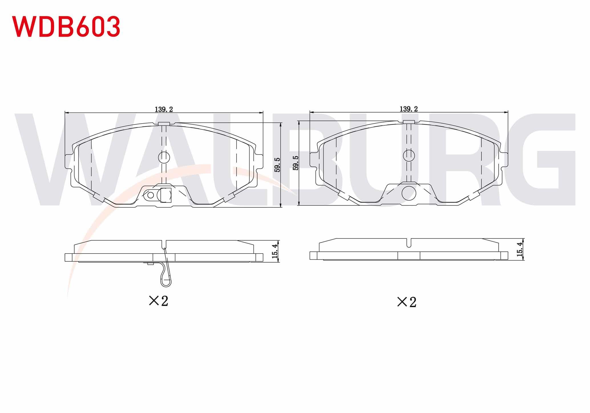 FREN BALATA IKAZLI ON NISSAN MAXIMA QX (A33) 2.0i V6 24v 1999-2003/ MAXIMA QX (A33) 3.0i V6 24v 1999-2003/ MAXIMA QX 2.0 1994-2000/ MAXIMA QX (A32) 3.0 1994-2000