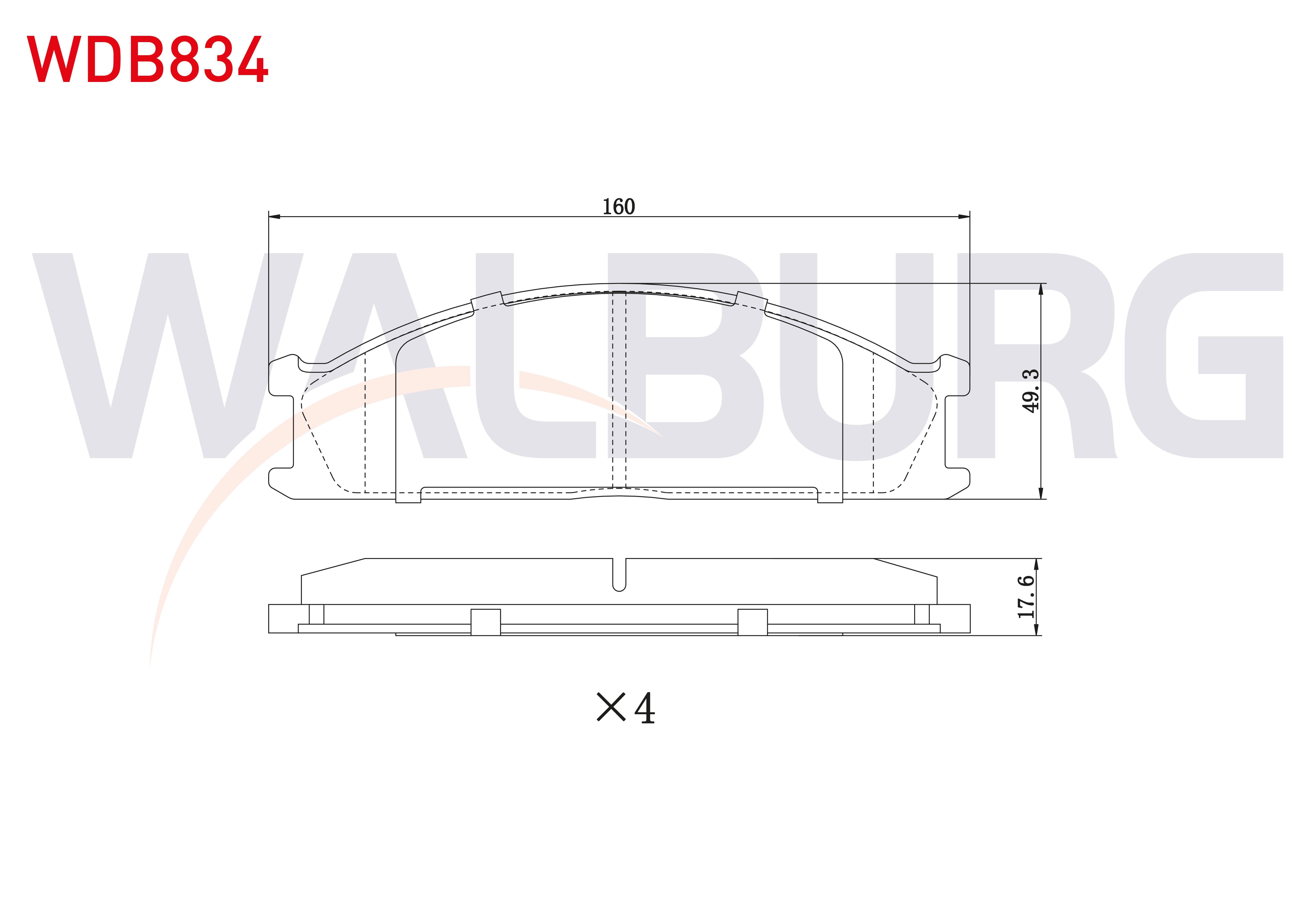 FREN BALATA ON 17mm NISSAN PICK UP NP300 SKYSTAR 2.5 DCI 2008-/ TERRANO I (WD21) 2.7 TD 1986-1996/ PICK UP (D21) 2.5 D 1985-1998/ PICK UP (D22) 2.5 D 1998-