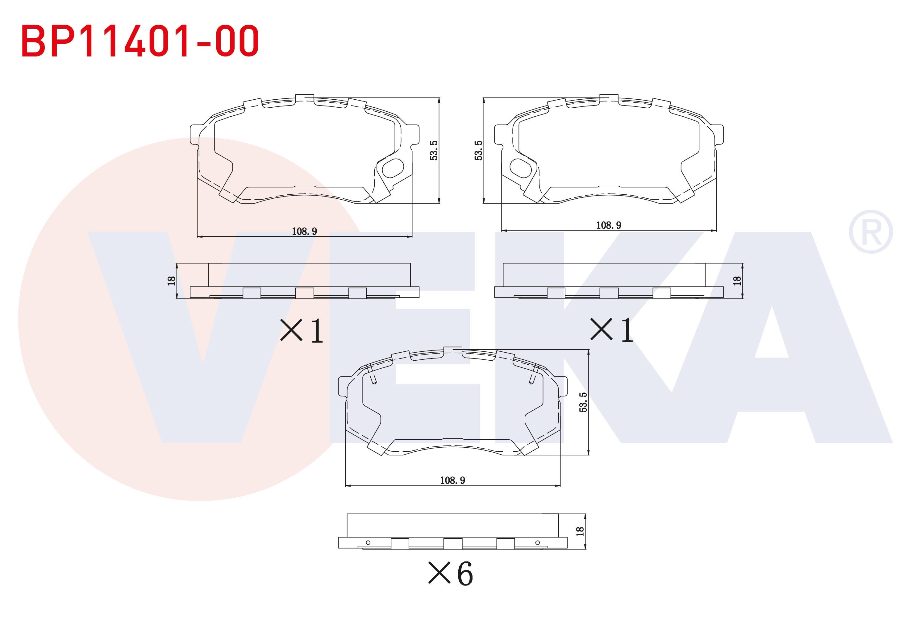 FREN BALATA ON 8 ADET MITSUBISHI CANTER FUSO FE511 3.0  2006-