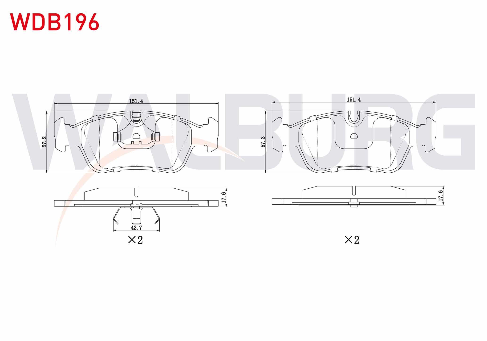 FREN BALATA ON BMW 3 SERISI (E36) 316 i 17.50mm 1990-1998