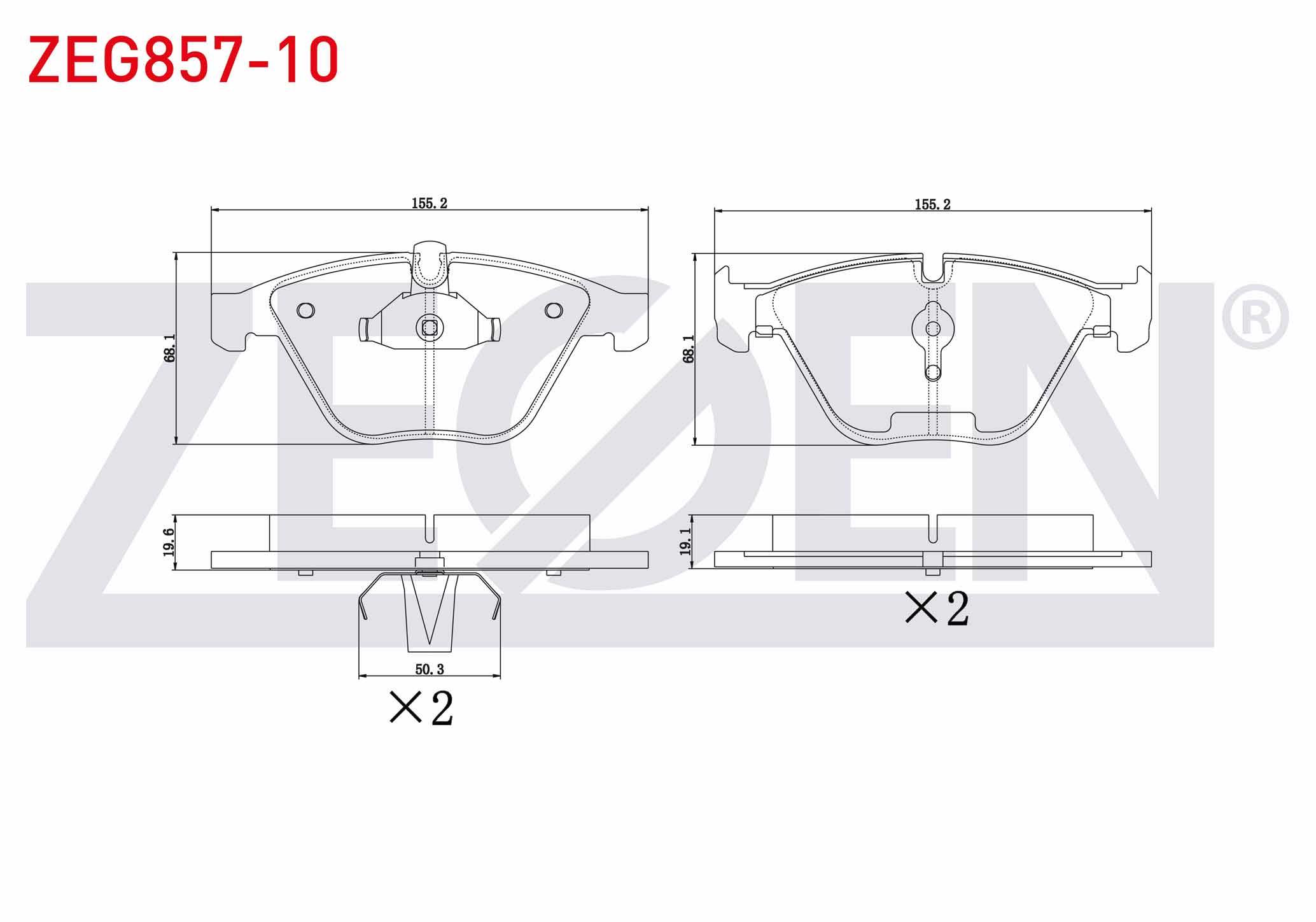 FREN BALATA ON BMW 3 SERISI (E90) 318 i 2005-2011 / (E90) 320 i 2005-2011 / (E90) 320 D 2005-2011 / (E90) 325 D 2005-2011