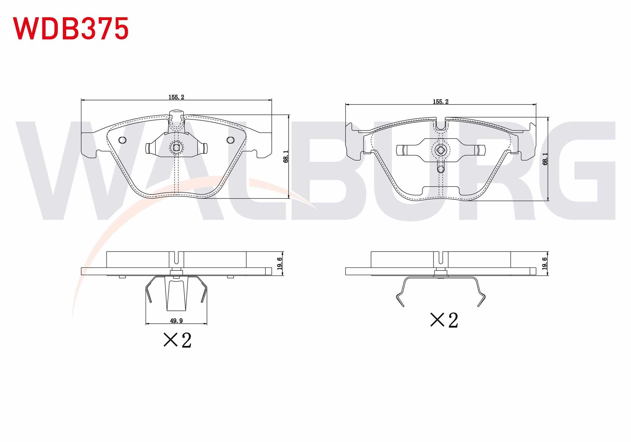 FREN BALATA ON BMW 3 SERISI (E90) 330 Xi 2005-2011/(E92) COUPE 330 D 2005-2011/5 SERISI (E60) 530 D 2003-2010/X1 (E84) 2.0 D 2011-/X1 (E84) 1.6i 2011-/7 SERISI (E65) 730 Li 2001-2009