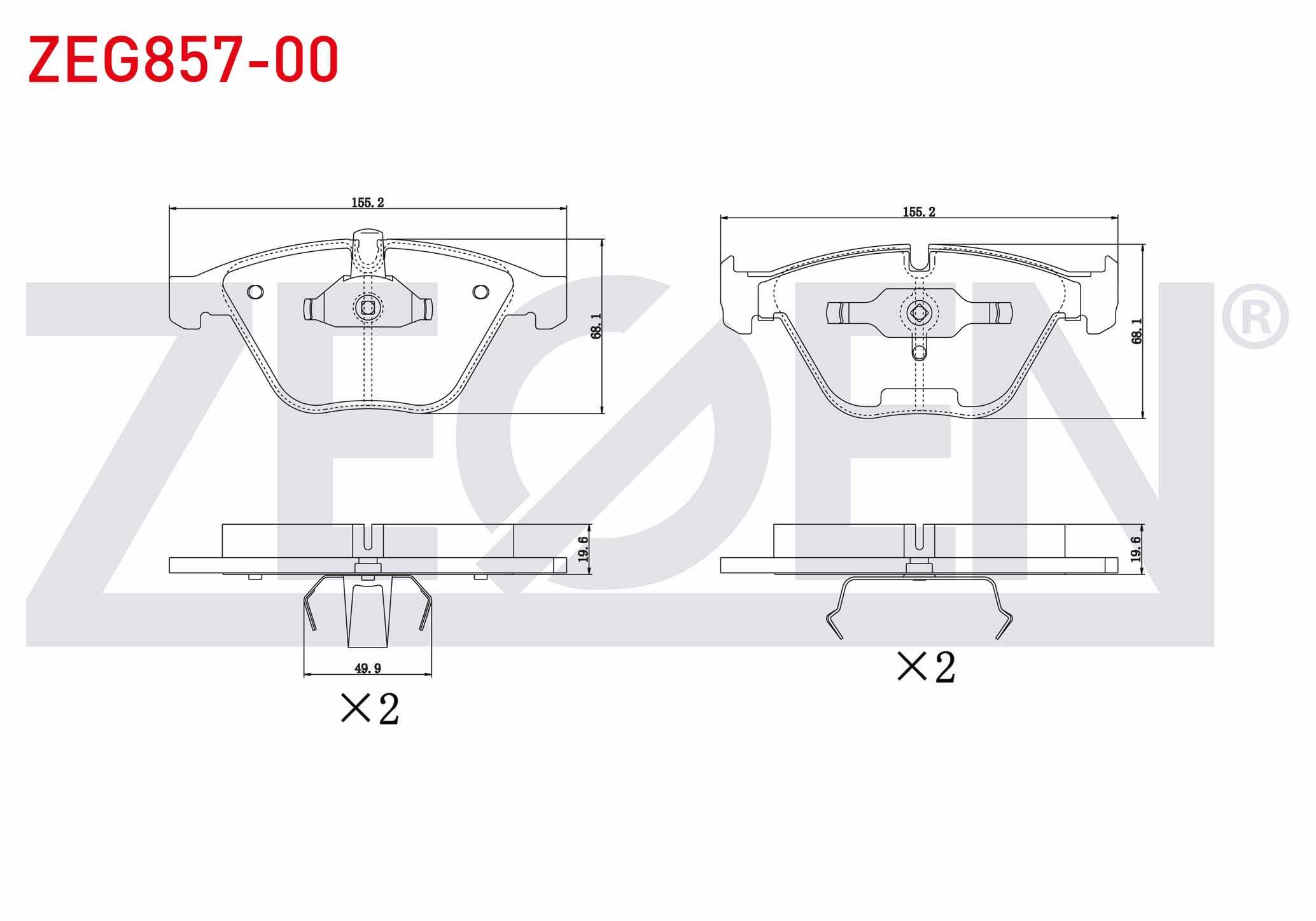 FREN BALATA ON BMW 3 SERISI (E90) 330 Xi 2005-2011/(E92) COUPE 330 D 2005-2011/5 SERISI (E60) 530 D 2003-2010/X1 (E84) 2.0 D 2011-/X1 (E84) 1.6i 2011-/7 SERISI (E65) 730 Li 2001-2009