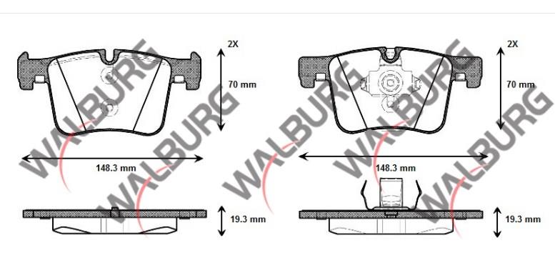 FREN BALATA ON BMW 3 SERISI (F30) 320i xDrive 19.30mm 2011- 34106859182 34116856193