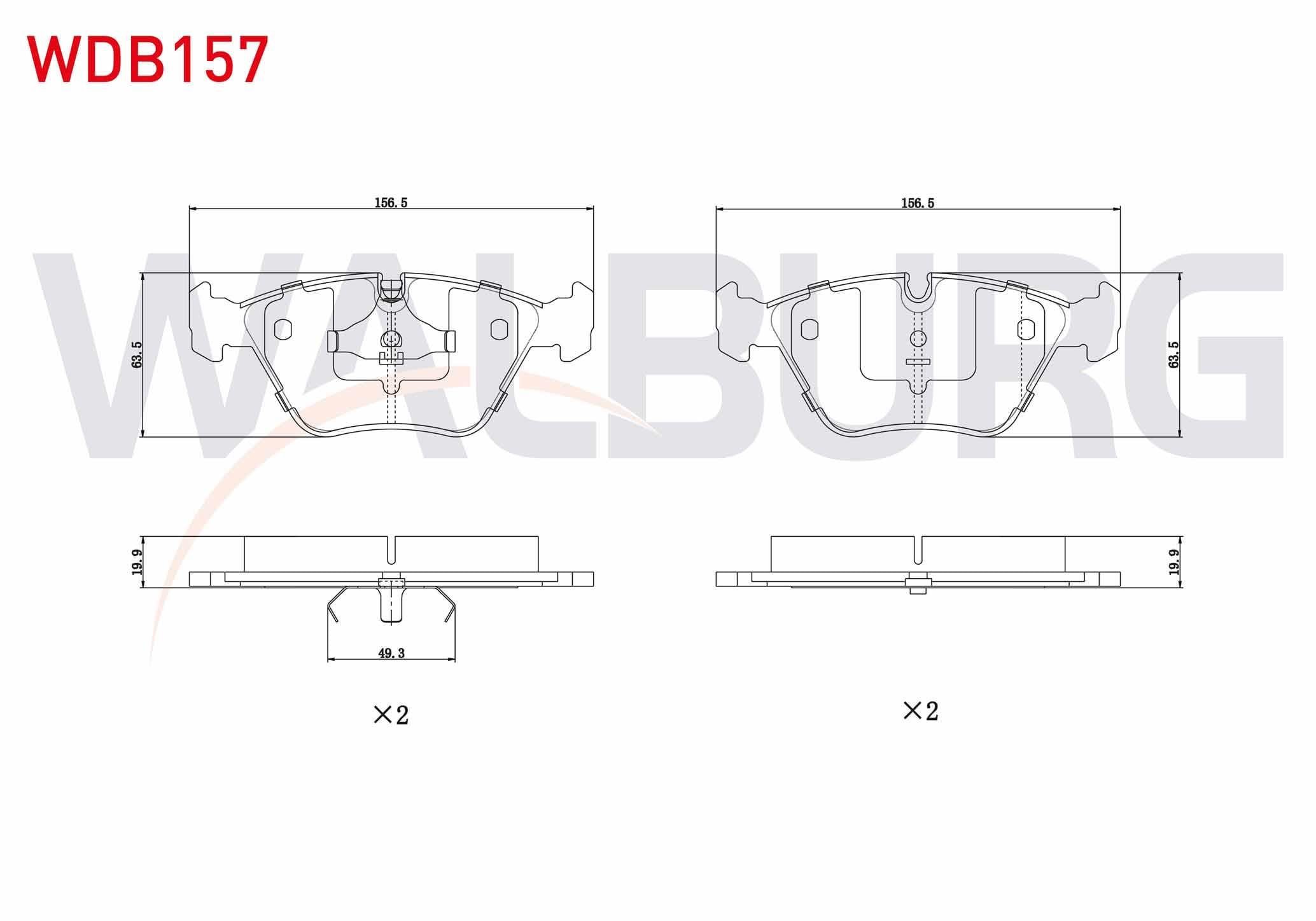 FREN BALATA ON BMW 5 SERISI (E34) 518 i 1987-1995/ (E34) 520 i 1987-1995/ (E34) 535 i 1987-1995/ (E34) 524 TD 1987-1995/ (E34) 530 i V8 1987-1995/ (E34) 525 TDS 1987-1995