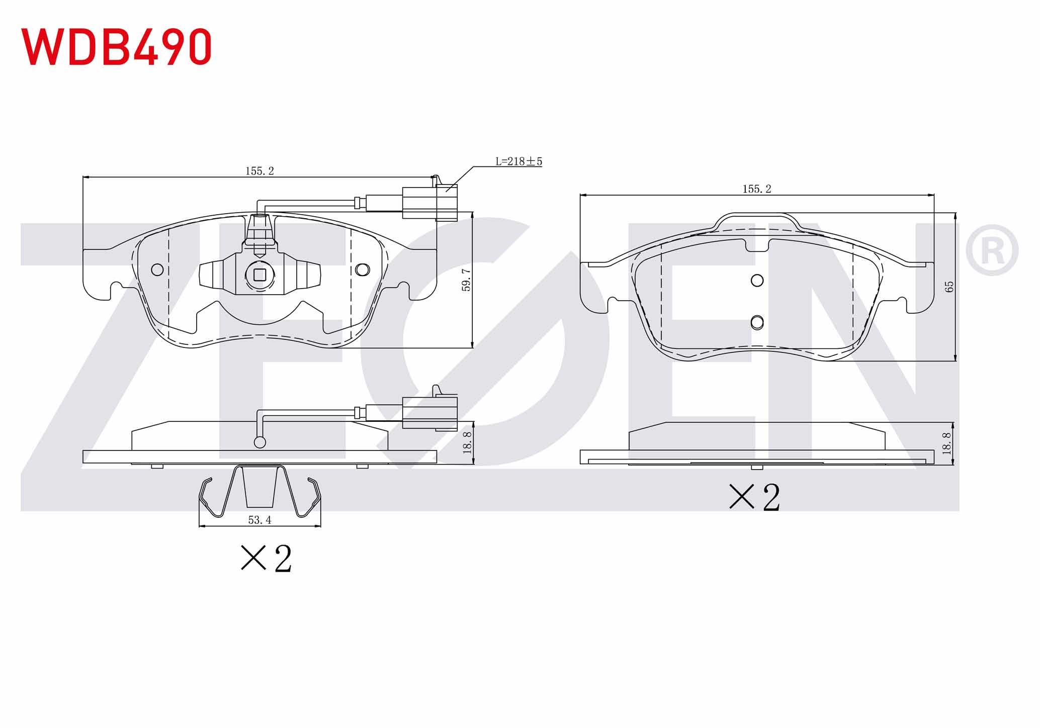 FREN BALATA ON CIFT FISLI ALFA ROMEO GIULIETTA (940) 1.4 TB 2010- / GIULIETTA (940) 1.6 JTD 2010-