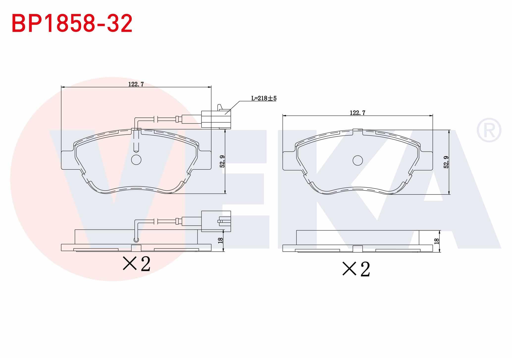 FREN BALATA ON CIFT FISLI FIAT LINEA 1.4 2010-/LINEA 1.6 MJT 2010-/PUNTO EVO 1.3 MJT 2009-2012/ALFA ROMEO MITO 1.6 JTD 2008-/MITO 1.4 T 2008-/CITROEN NEMO 1.3 HDI 2007-/BIPPER 1.3 HDI 2008-