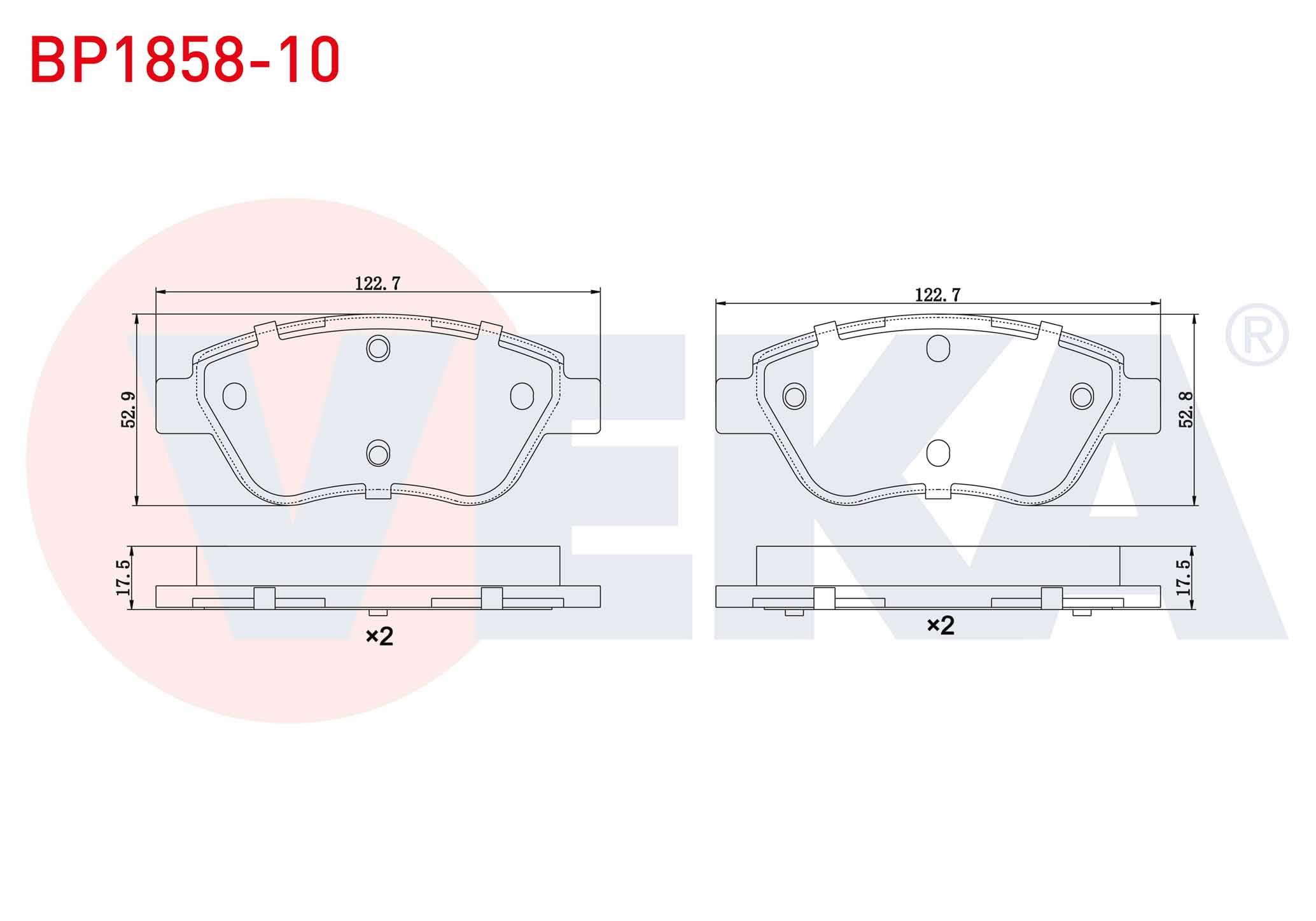 FREN BALATA ON FIAT DOBLO 1.3 MJT 2001-2010/LINEA 1.3 MJT 2007-/ALBEA 1.3 MJT 2007-/ALBEA 1.2i 2003-2007/