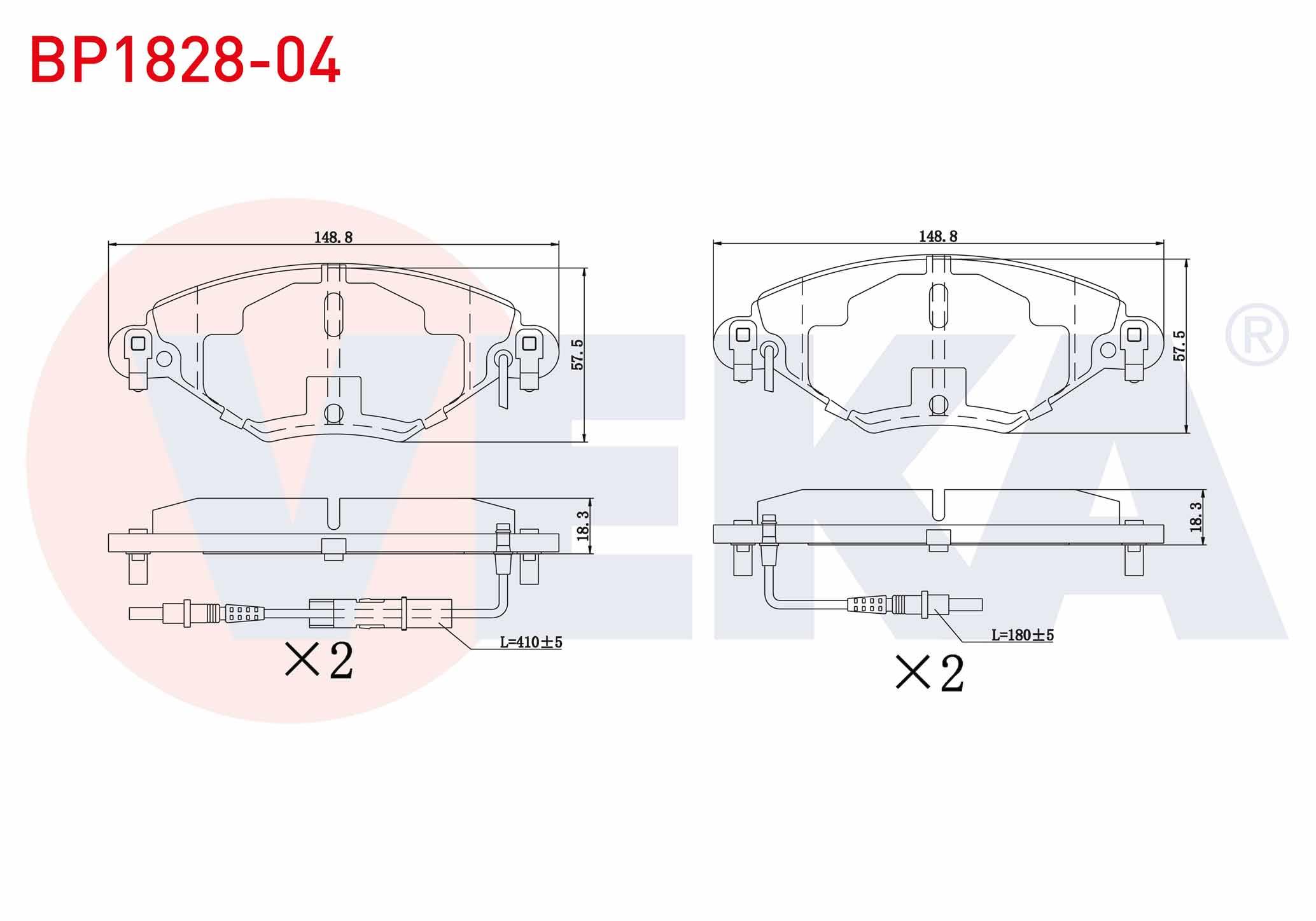 FREN BALATA ON FISLI CITROEN C5 II 1.6 HDI 2004-2008/ C5 II (RC) 2.0 2004-2008/ C5 II (RC) 2.0 HDI 2004-2008/ C5 I (DC) 2.0 HDI 2001-2004/ C5 II (RC) 1.6 THP 2004-2008