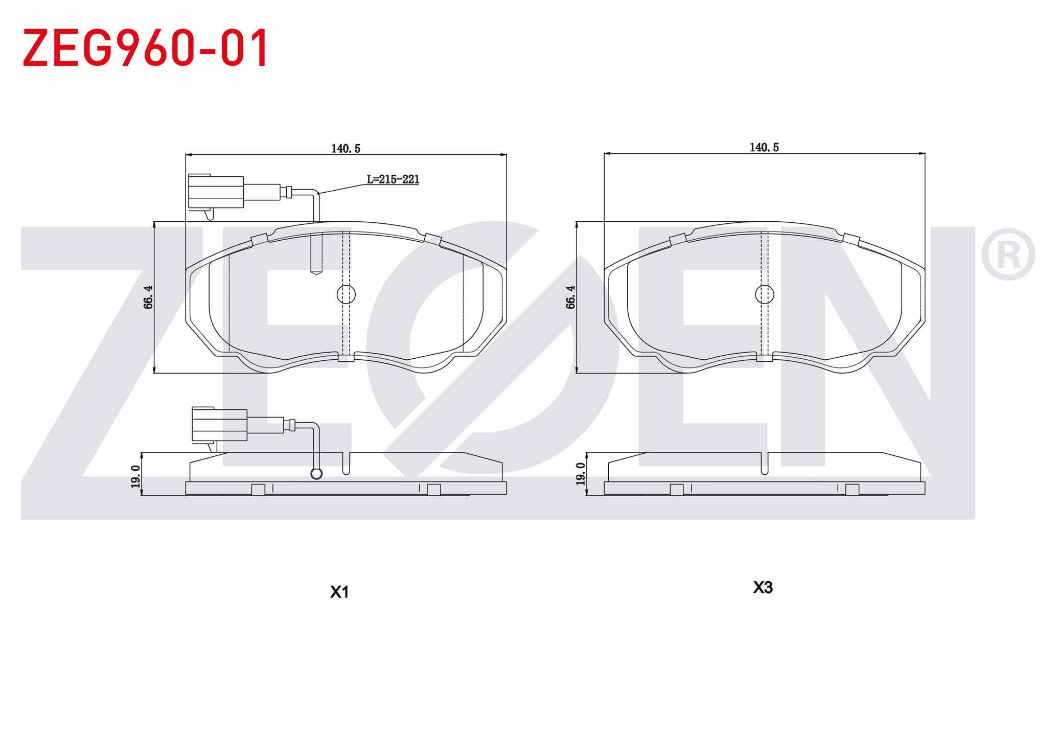 FREN BALATA ON FISLI FIAT DUCATO 2.8 TDI 2002-2006 /DUCATO 2.3 JTD 2002-2006/DUCATO 2.0 JTD 2002-2006/PEUGEOT BOXER II 2.0 HDI 2002-2006/ CITROEN JUMPER II 1.9 D 2002-2006/ JUMPER II 2.8 HDI 2002-2006