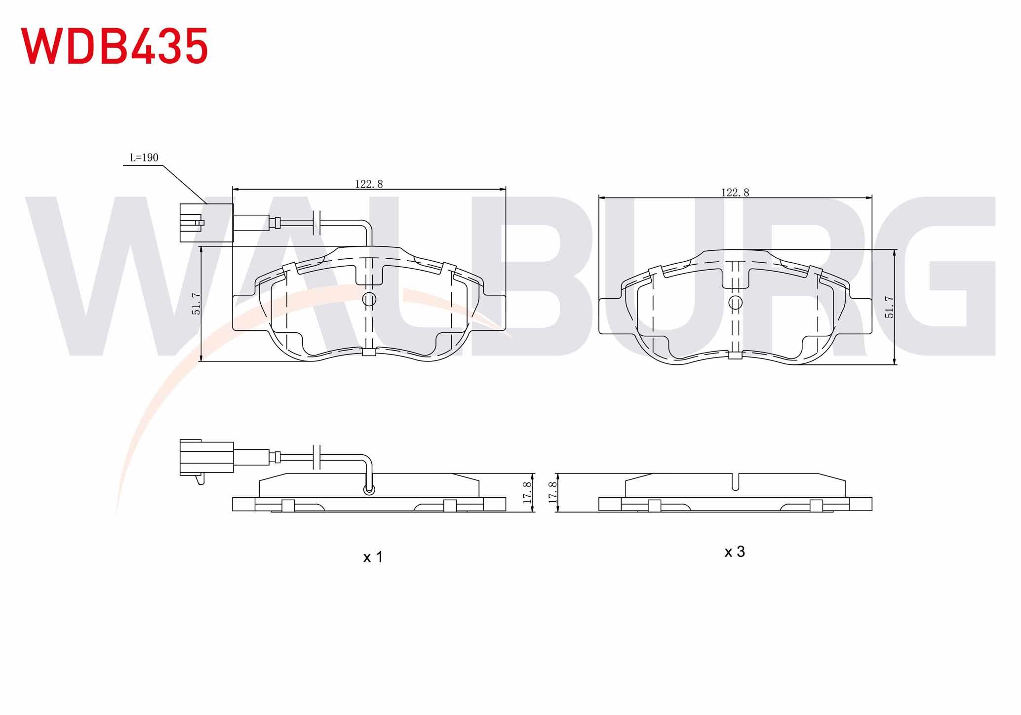 FREN BALATA ON FISLI FIAT FIORINO 1.3 MJT 2007- / LINEA 1.3 MJT 2007- / LINEA 1.4 2007-/ DOBLO 1.3 MJT 2001-2010 / G.PUNTO 1.3 MJT 2005-2012 / CITROEN NEMO 1.4 HDI 2007- /  FORD KA 1.2i 2008-