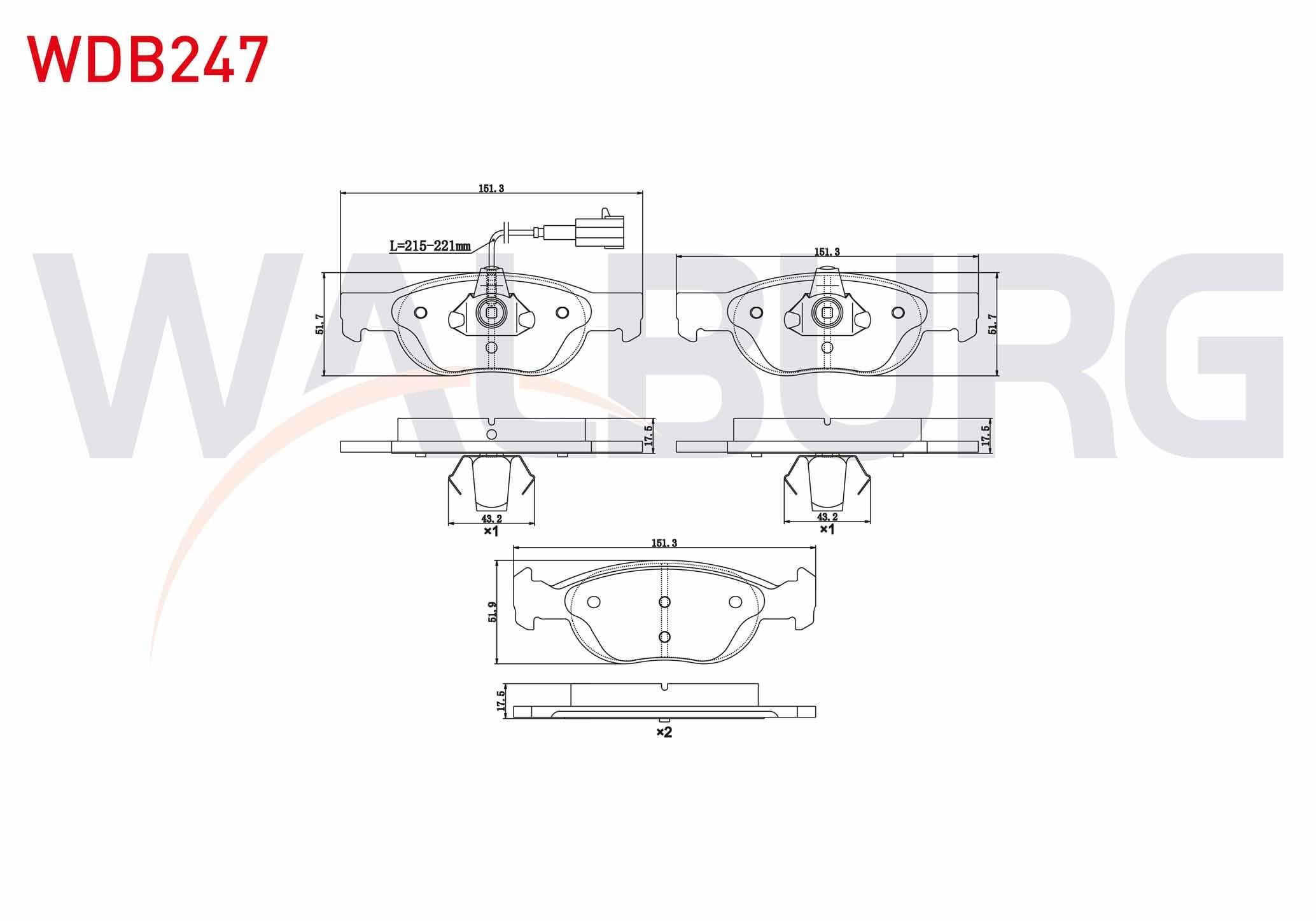 FREN BALATA ON FISLI FIAT MAREA (185) 1.4i 1996-2007/ 1.6i 16v 1996-2007/ 1.9 JTD 1996-2007/ BRAVA (182) 1.6 16v 1995-2002/ 1.6 16v 1995-2004/ BRAVO (182) 1.6 MJT 1995-2004/ 1.9 MJT 1995-2004