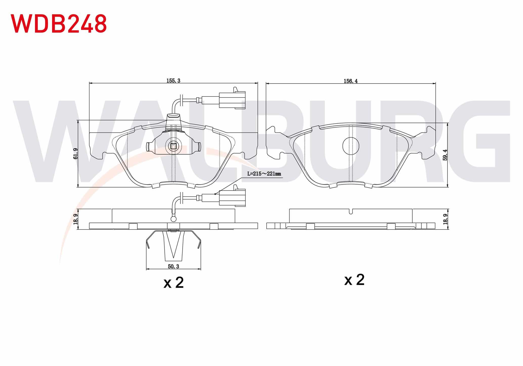 FREN BALATA ON FISLI FIAT MAREA (185) 2.0i 150 HP 1996-2007/ BRAVO (182) 2.0i 20v HGT 1995-2004/ ALFA ROMEO 156 (932) 1.9 JTD 1997-2005/ 147 (937) 1.6 2001-2010/ 147 (937) 1.9 JTD 2001-2010