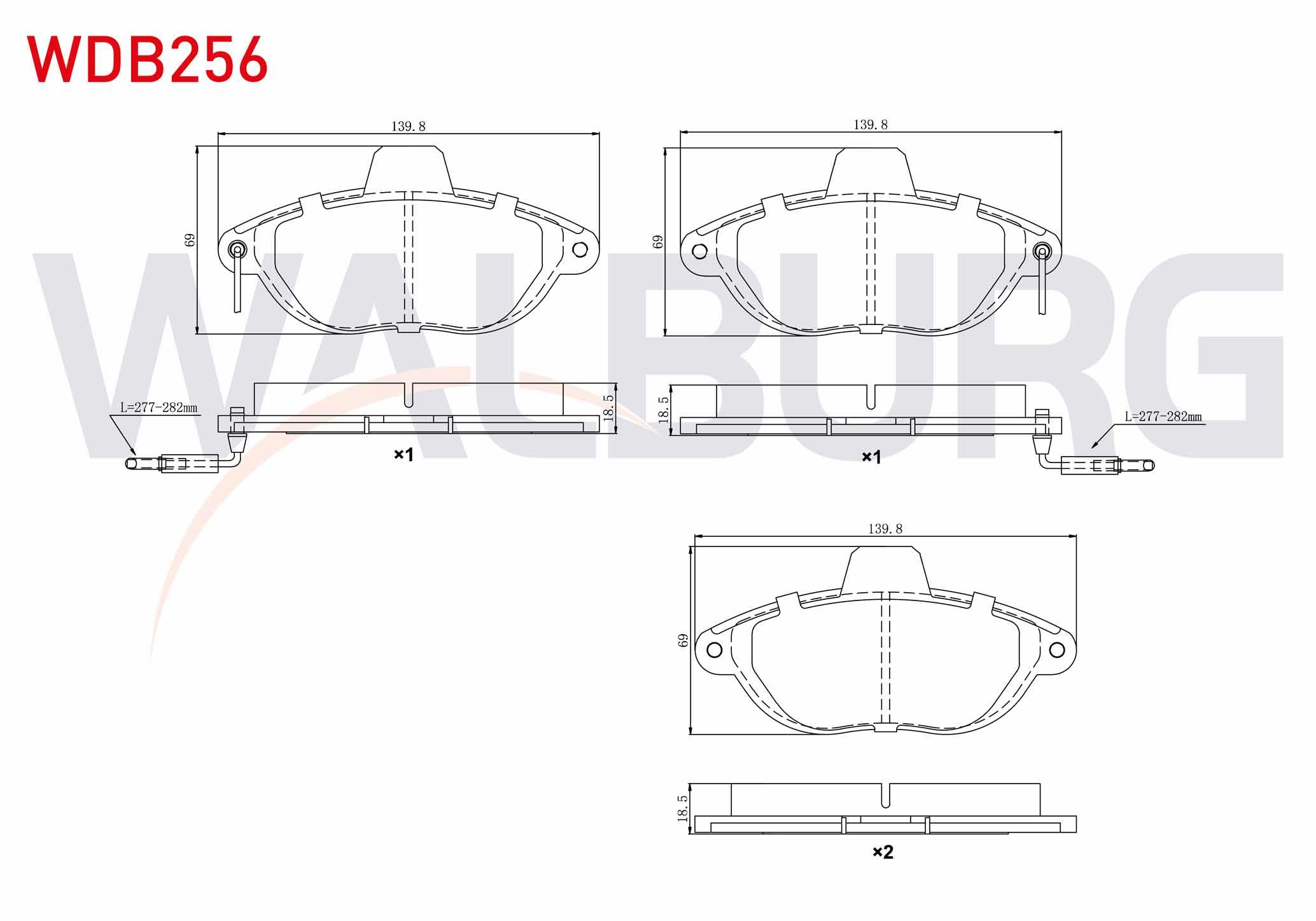 FREN BALATA ON FISLI FIAT SCUDO (220P) 1.9 D 1996-2006/ 2.0 JTD 1996-2006/ CITROEN JUMPY I 1.6 HDI 1994-2007/ JUMPY I 2.0 HDI 1994-2007/ PEUGEOT EXPERT 1.9 D 1996-2006/ EXPERT 2.0 HDI 1996-2006