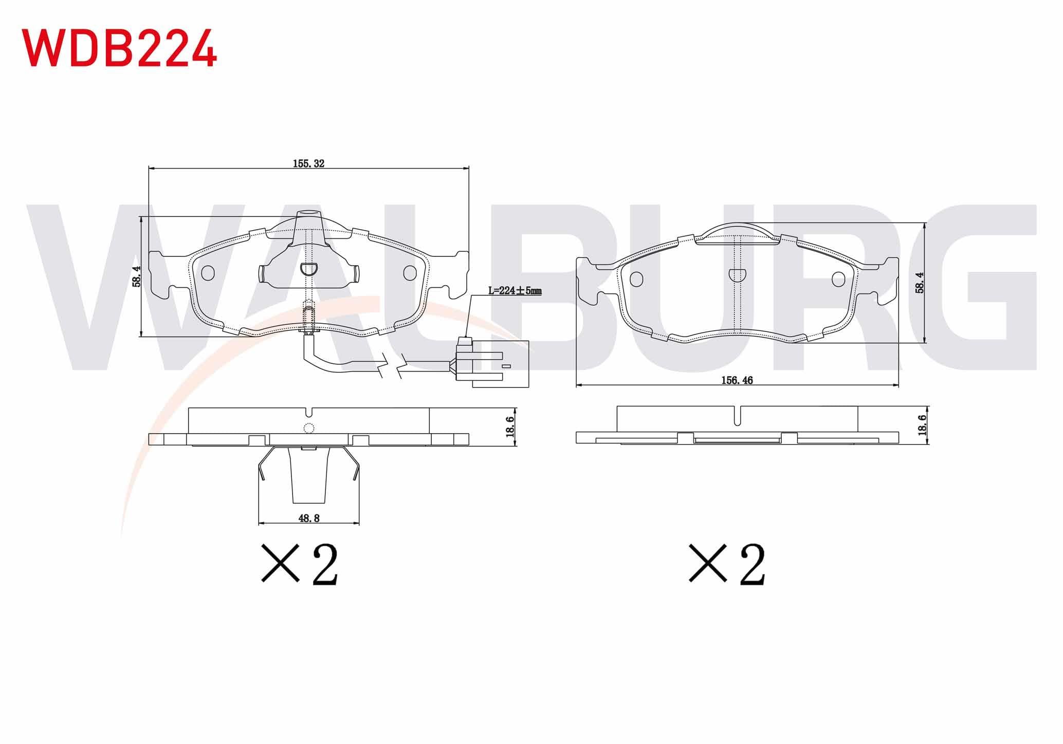 FREN BALATA ON FISLI FORD MONDEO II 1.6i 16v 1996-2000 / MONDEO II 1.8i 16v 1996-2000 / MONDEO II 2.0i 16v 1996-2000
