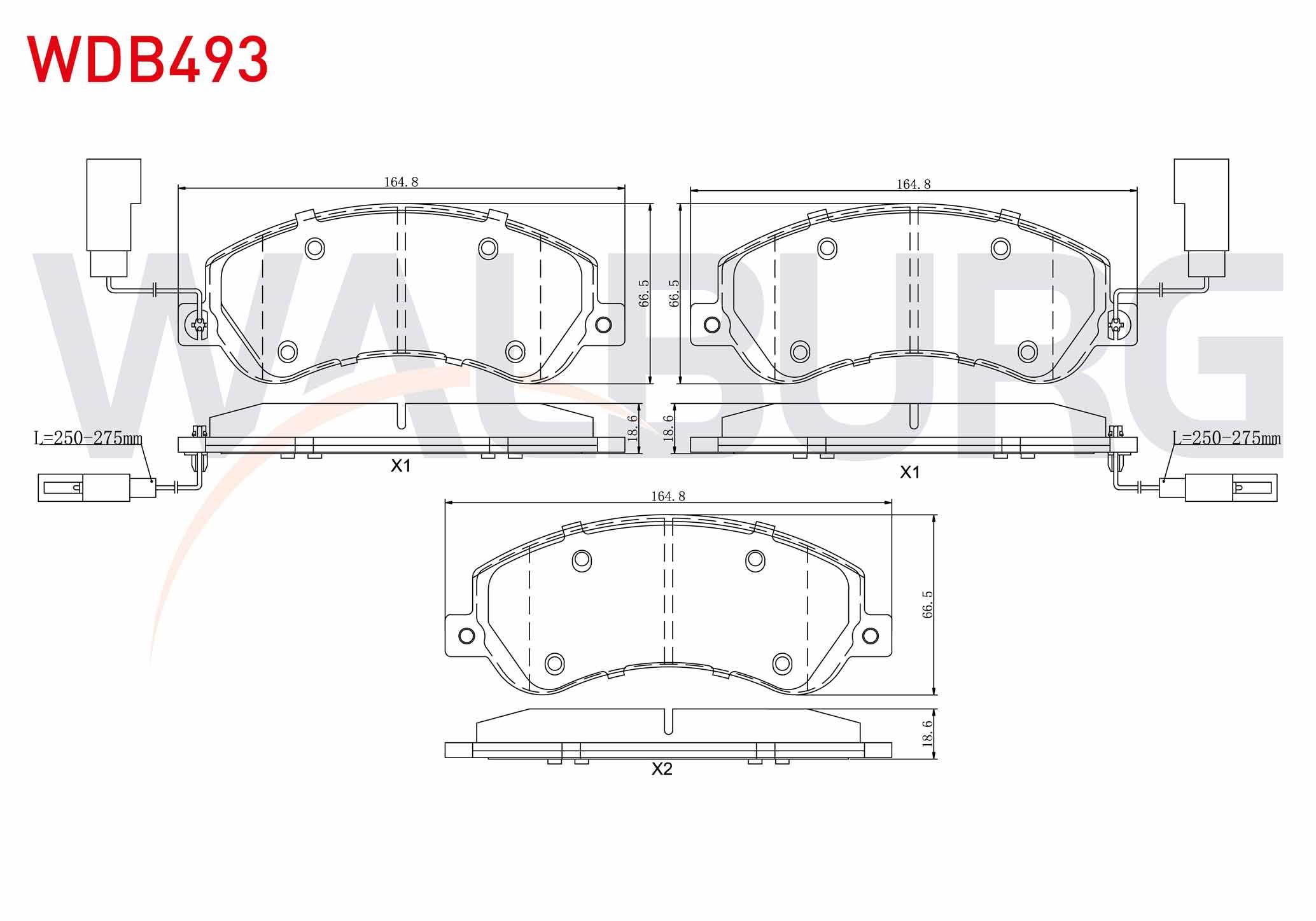 FREN BALATA ON FISLI FORD TRANSIT (V347) 2.4 TDCI - 3.2 TDCI (ARKADAN ITISLI) 2006-2014 / TRANSIT (V348) 2.2 TDCI - 3.2 TDCI 2006-2014 / VW AMAROK 2.0 TDI - 2.0 BITDI - 2.0 TSI 2010-