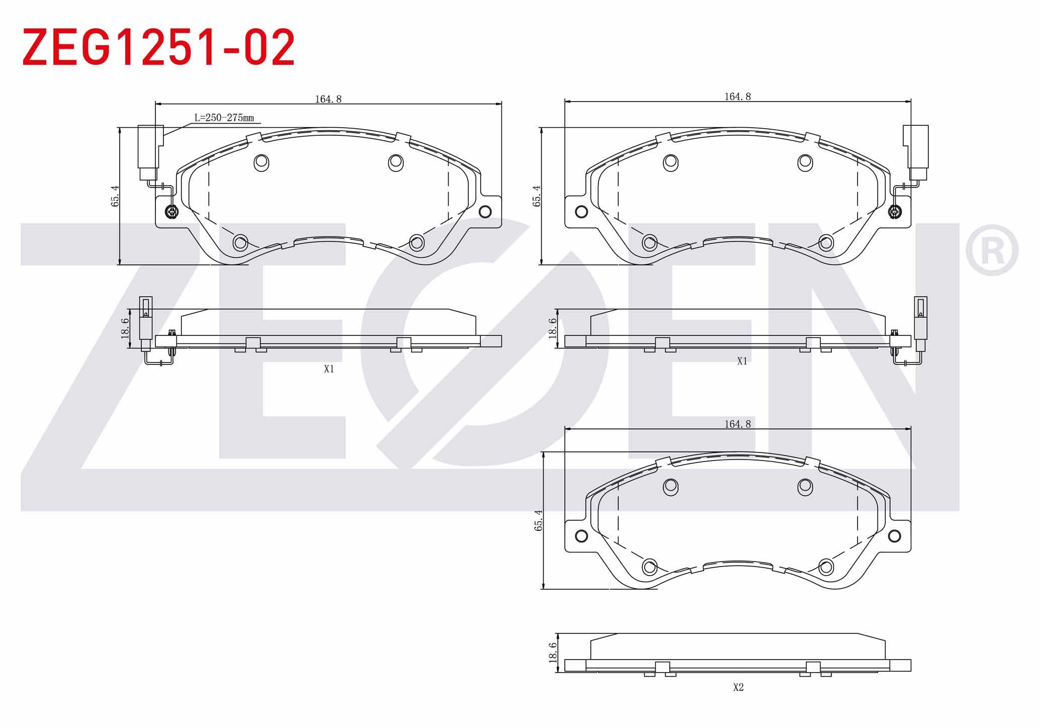 FREN BALATA ON FISLI FORD TRANSIT (V347) 2.2 TDCI - 3.2 TDCI (ONDEN CEKIS) 2006-2014 / TRANSIT (V348) 2.2 TDCI - 3.2 TDCI (ONDEN CEKIS) 2006-2014
