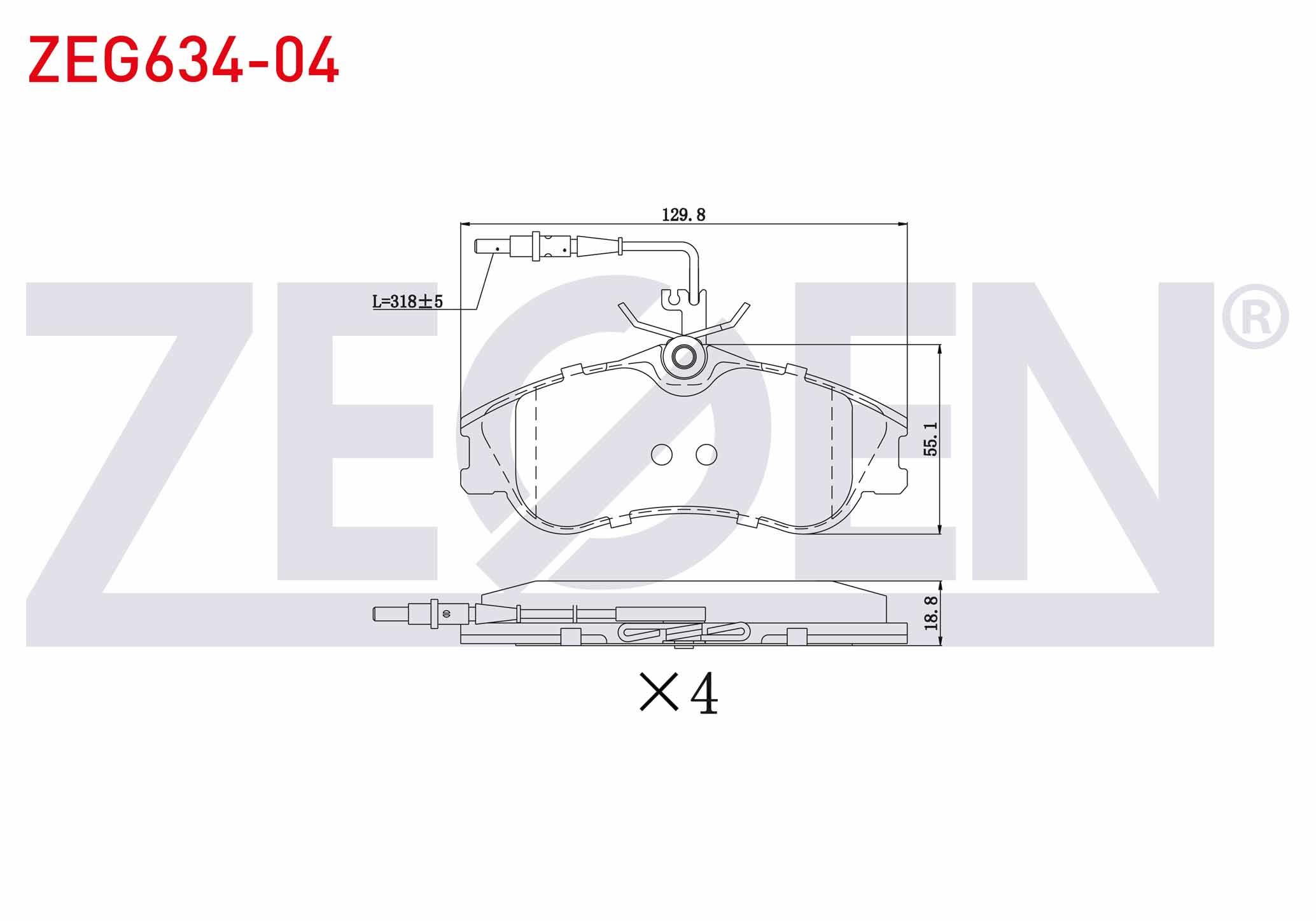 FREN BALATA ON FISLI PEUGEOT PARTNER 1.9 D 1996-2008/ PARTNER 2.0 HDI 1996-2008/ 306 1.6i 1993-2002 / 306 1.8i 1993-2002/ BERLINGO 1.9 D 1996-2008/