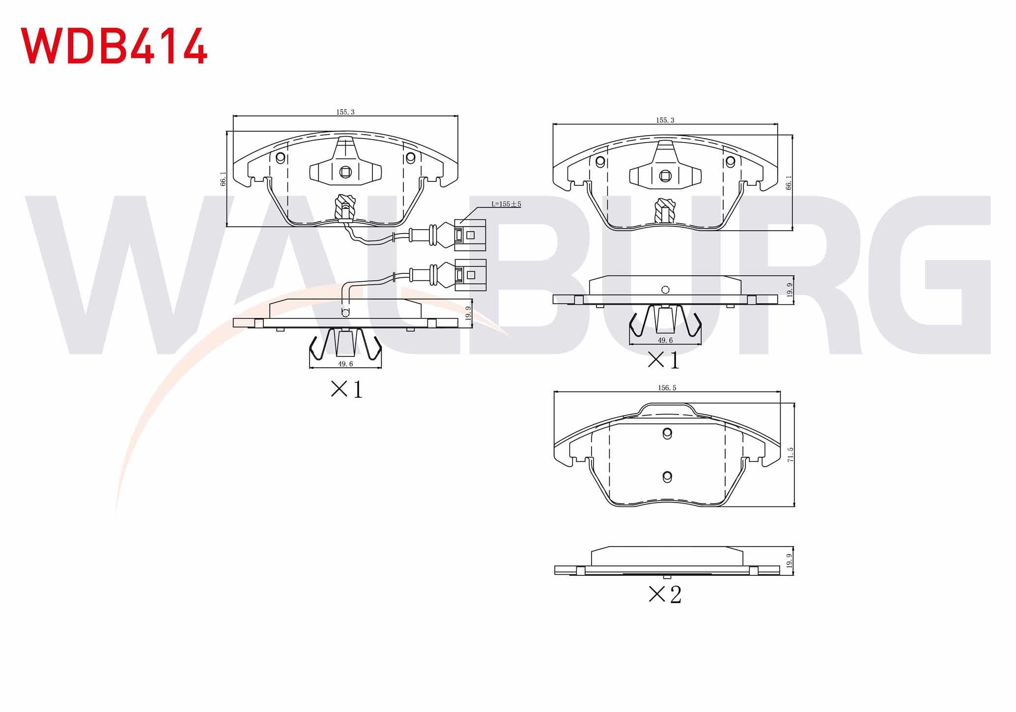 FREN BALATA ON FISLI VW GOLF V 1.4 TSI 2003-2009/ JETTA IV 1.6 TDI 2011-/ SCIROCCO 1.4 TSI 2008-/ CADDY III 2.0 TDI 2004-2015/ LEON 1.4 TSI 2005-2012/ YETI 1.2 TSI 2009-/ SUPERB 1.9 TDI 2002-2010