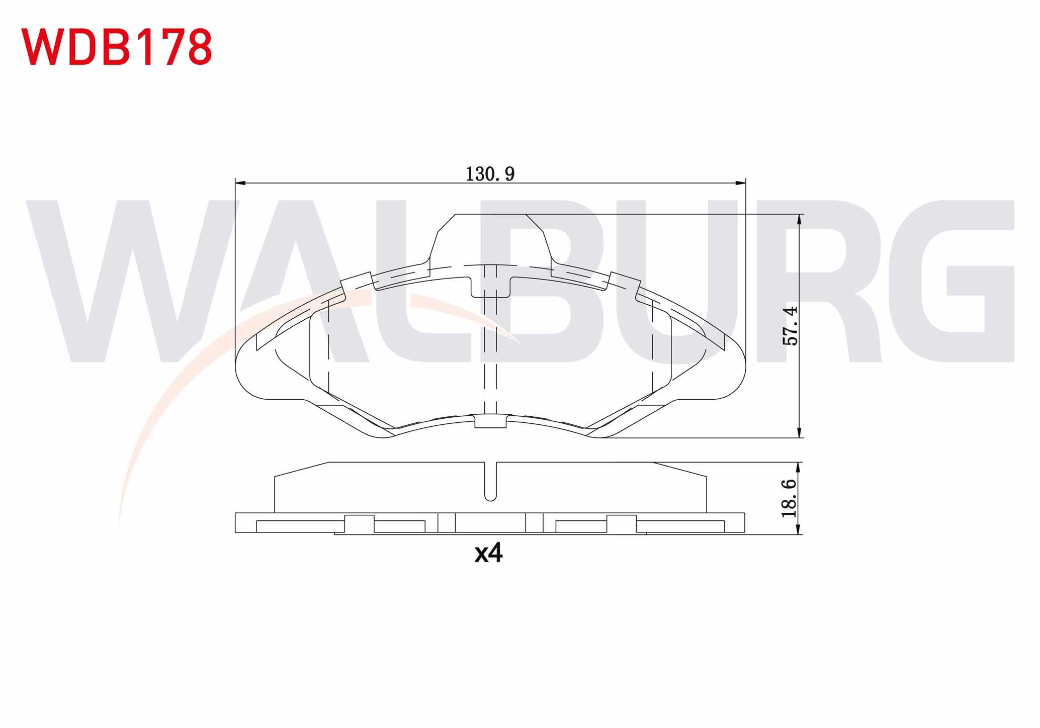 FREN BALATA ON FORD ESCORT VI 1.3 1992-1995 / ESCORT VI 1.6i 1992-1995 / ESCORT VI 1.4 1992-1995