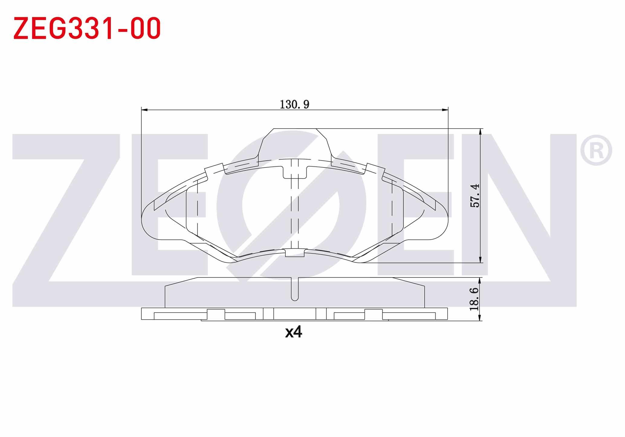 FREN BALATA ON FORD ESCORT VI 1.3 1992-1995 / ESCORT VI 1.6i 1992-1995 / ESCORT VI 1.4 1992-1995