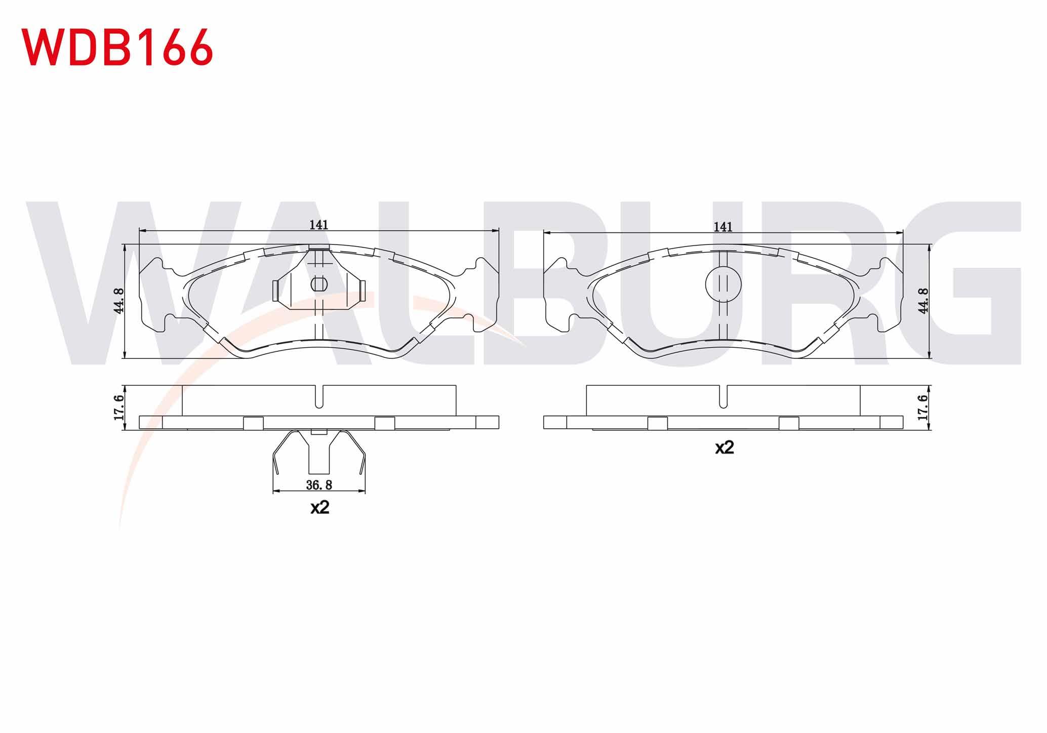 FREN BALATA ON FORD FIESTA III 1.1 1989-1995 / FIESTA III 1.4 1989-1995 / FIESTA III 1.6 16v 1989-1995 / FIESTA III 1.8 16v 1989-1995