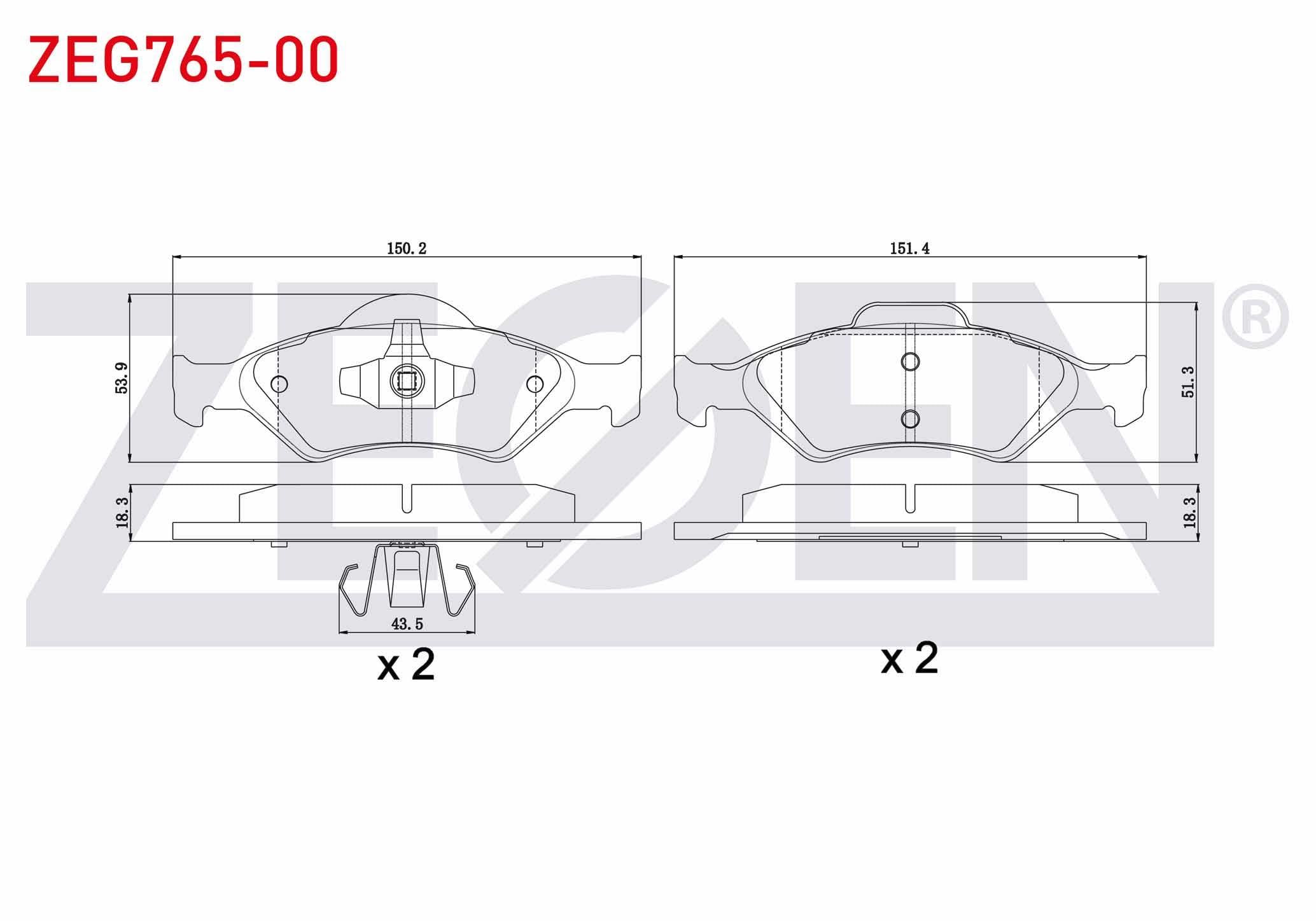 FREN BALATA ON FORD FIESTA IV 1.25i 16v 1996-2002/ FIESTA IV 1.4i 16v 1996-2002 / FIESTA IV 1.3i 1996-2002
