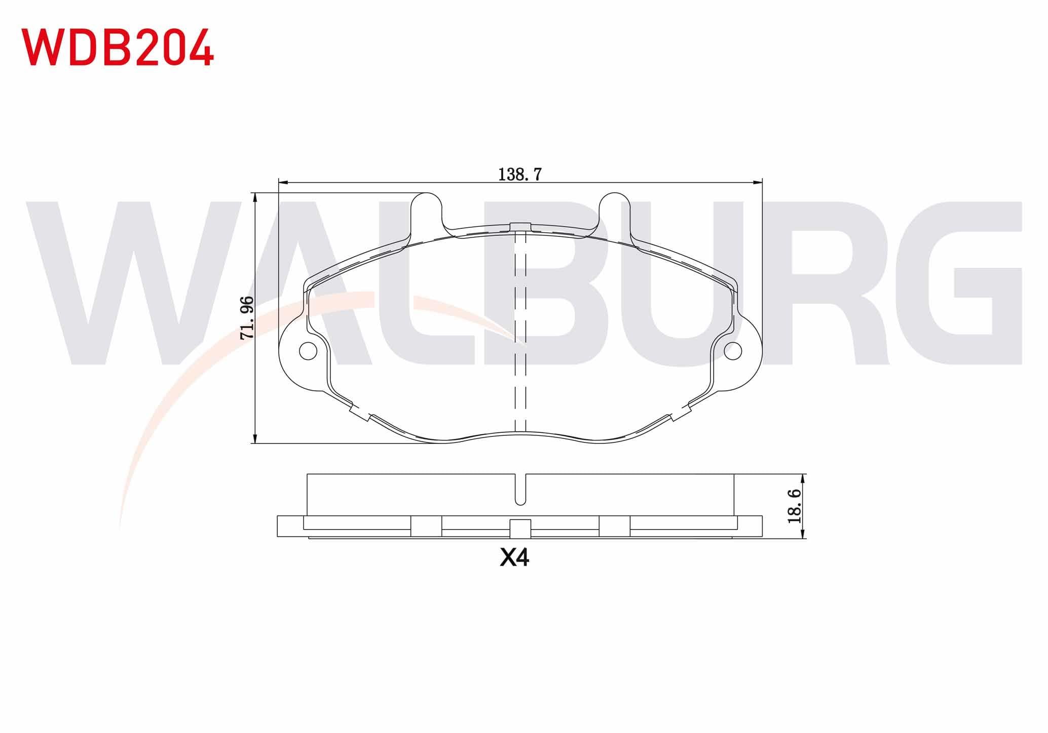 FREN BALATA ON FORD TRANSIT (E_ _) 2.5 DI T15 18.80mm 1994-2000