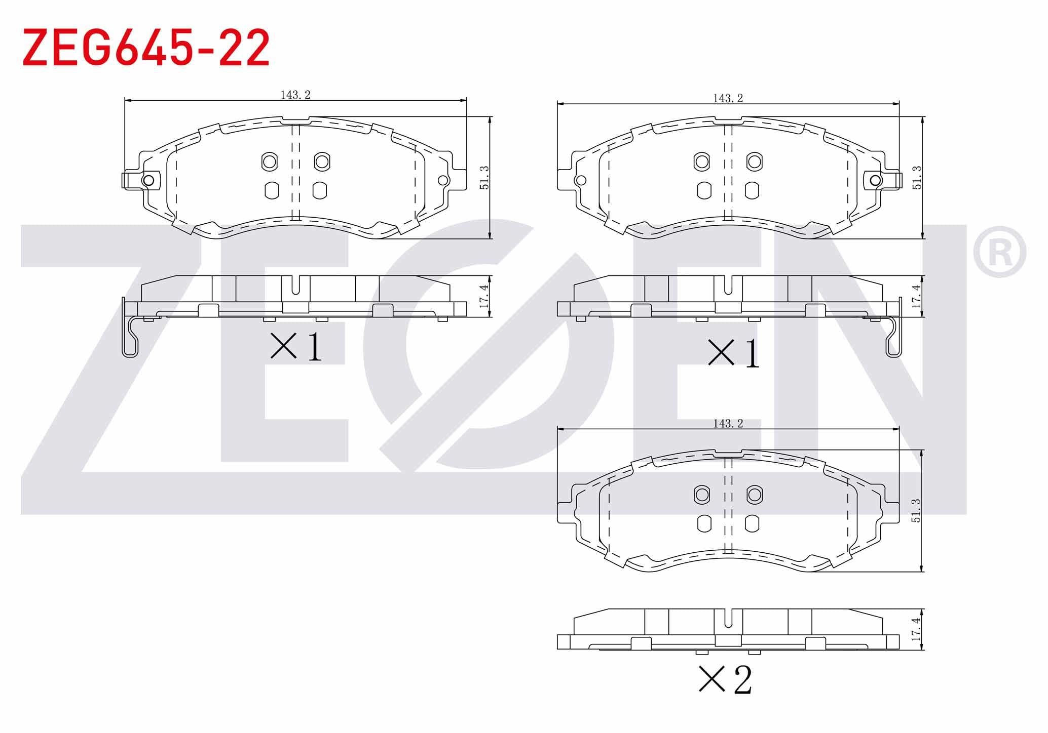 FREN BALATA ON IKAZLI CHEVROLET LACETTI (J200) 1.4i 16v 2006-2012 / LACETTI (J200) 1.6i 2006-2012 / DAEWOO NUBIRA (KLAN) 1.6i 2003-2005