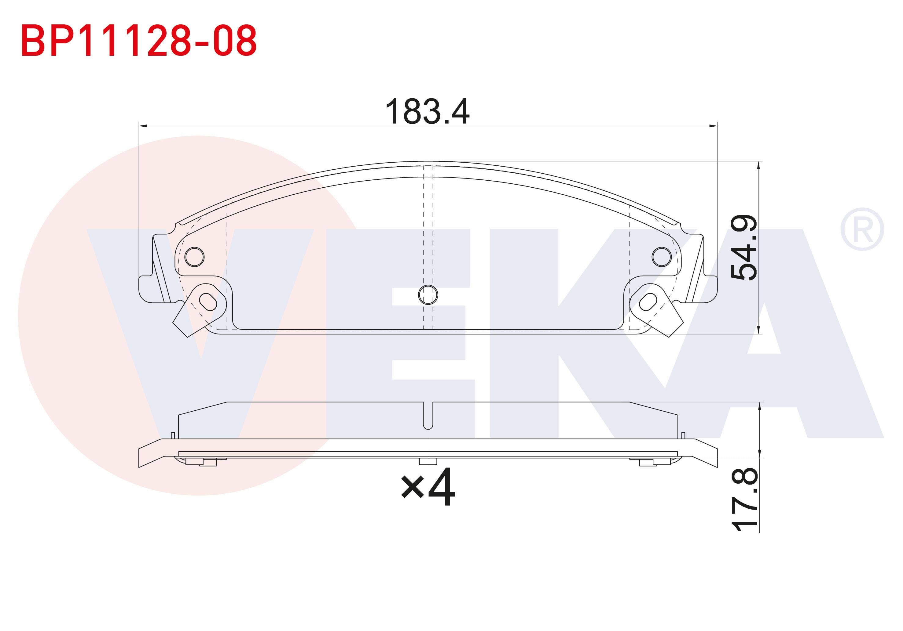 FREN BALATA ON IKAZLI CHRYSLER 300C 2004-/ LANCIA THEMA (LX) 3.0 2011-2014/ DODGE CHALLENGER COUPE 2008-