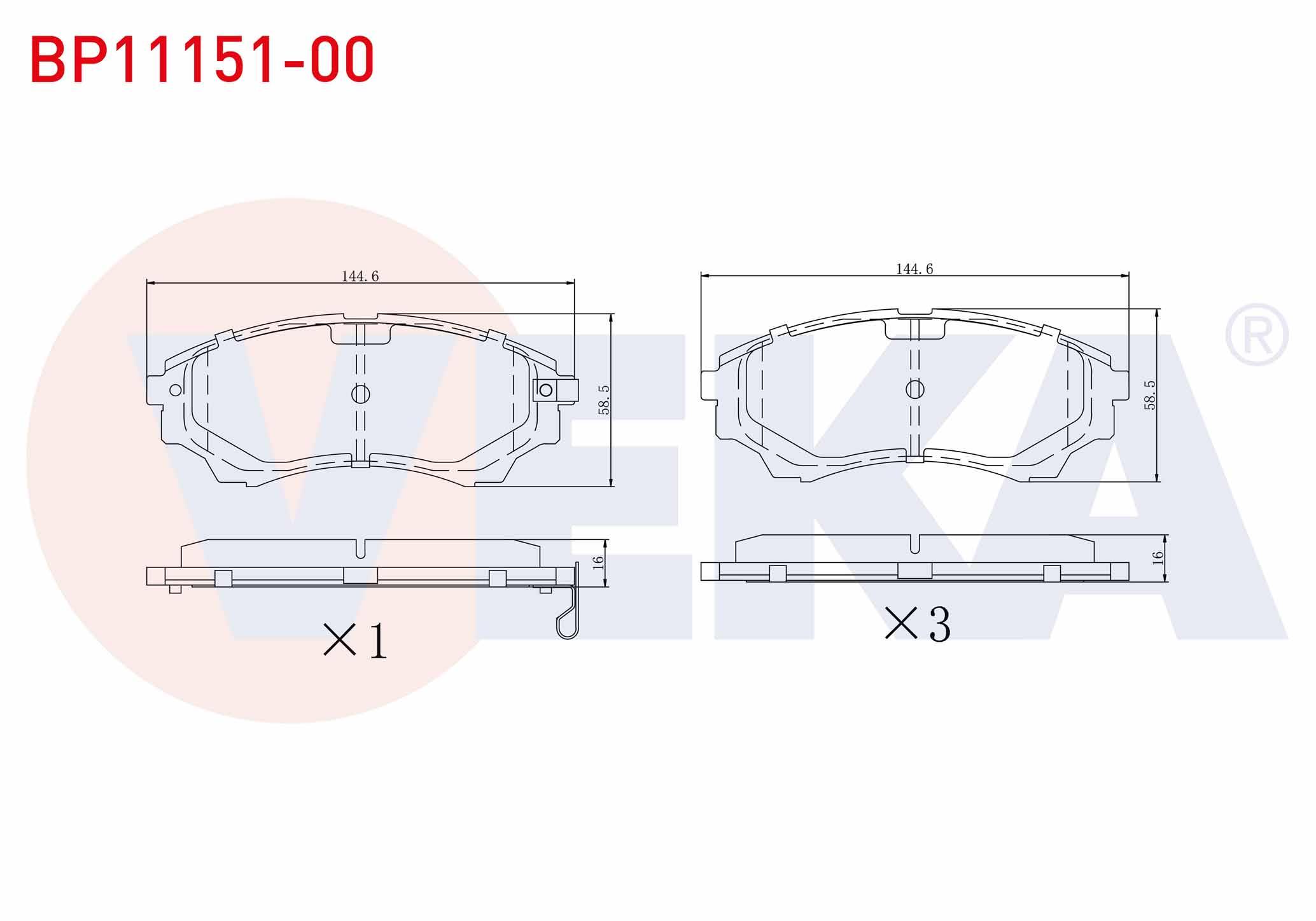 FREN BALATA ON IKAZLI FORD RANGER 2.5 TDCI 4X4 2002-2006 / RANGER 2.2 TDCI 2002-2006 / RANGER 3.0 TDCI 2002-2006 / RANGER 3.2 TDCI 2002-2006 / MAZDA B SERISI (UN) 2.5 D 1998-2006