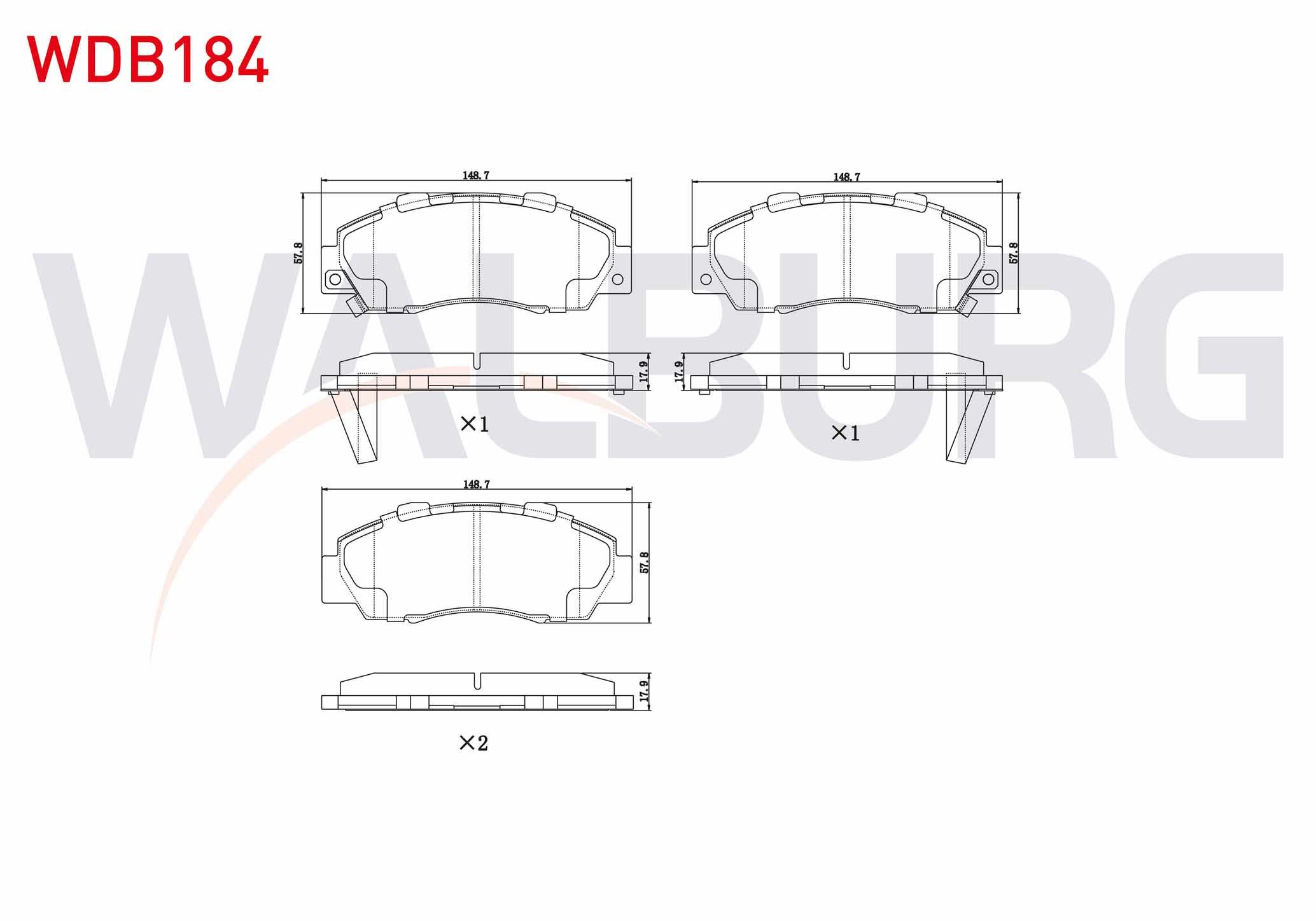 FREN BALATA ON IKAZLI HONDA ACCORD IV-V-VI 1.6i 2.0i 16v 1990-1993-1997 / ACCORD VI 1.6i 2.0i LS 1997-2003 / HR-V (GH) 1.6 1999- / CR-VI 2.0i 16v 1995-2002 / INTEGRA 2.0i 16v 2001-