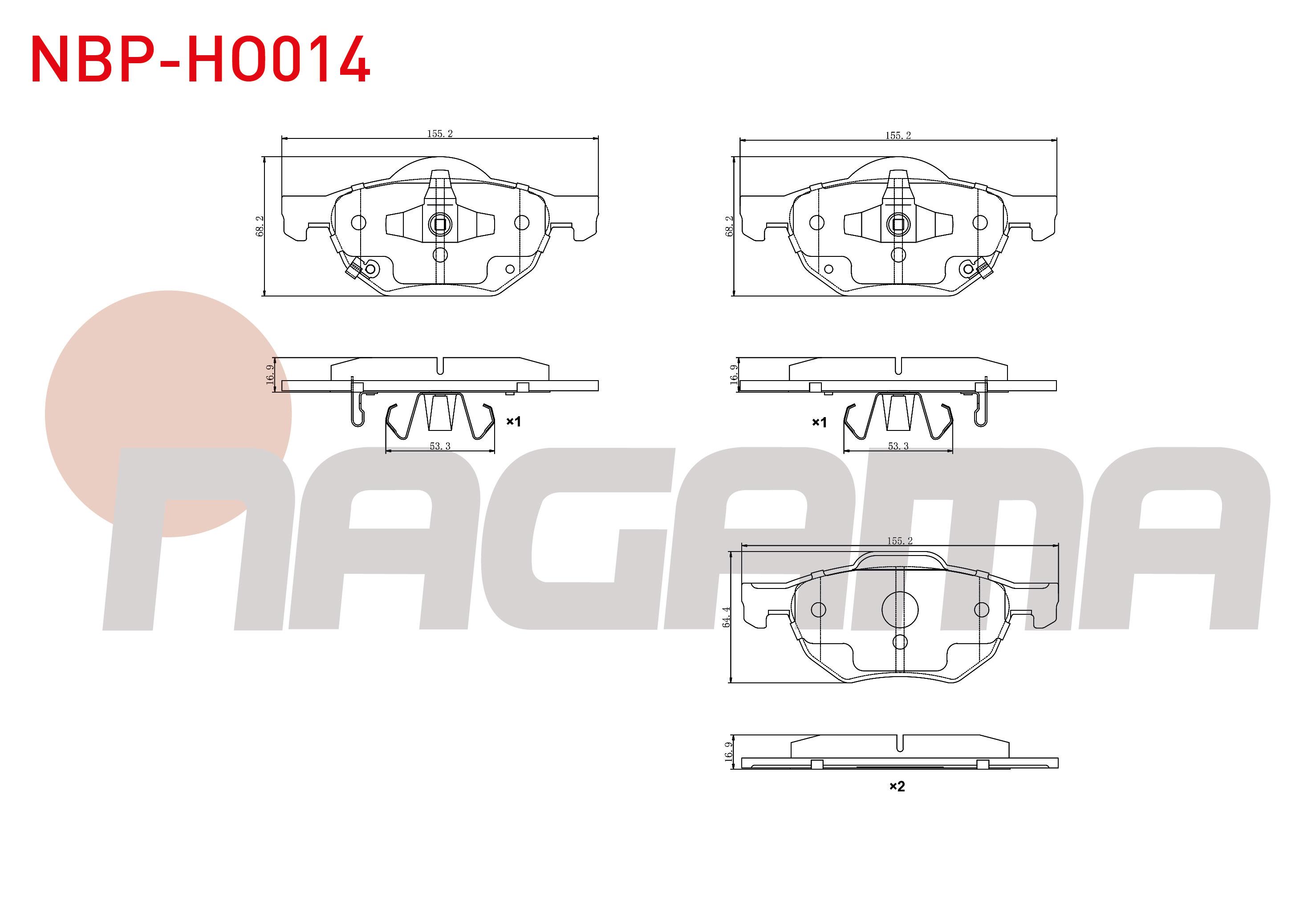 FREN BALATA ON IKAZLI HONDA ACCORD VIII (CU) 2.0 I-VTEC - 2.2 I-CDTI - 2.4 I-VTEC 2003-2008