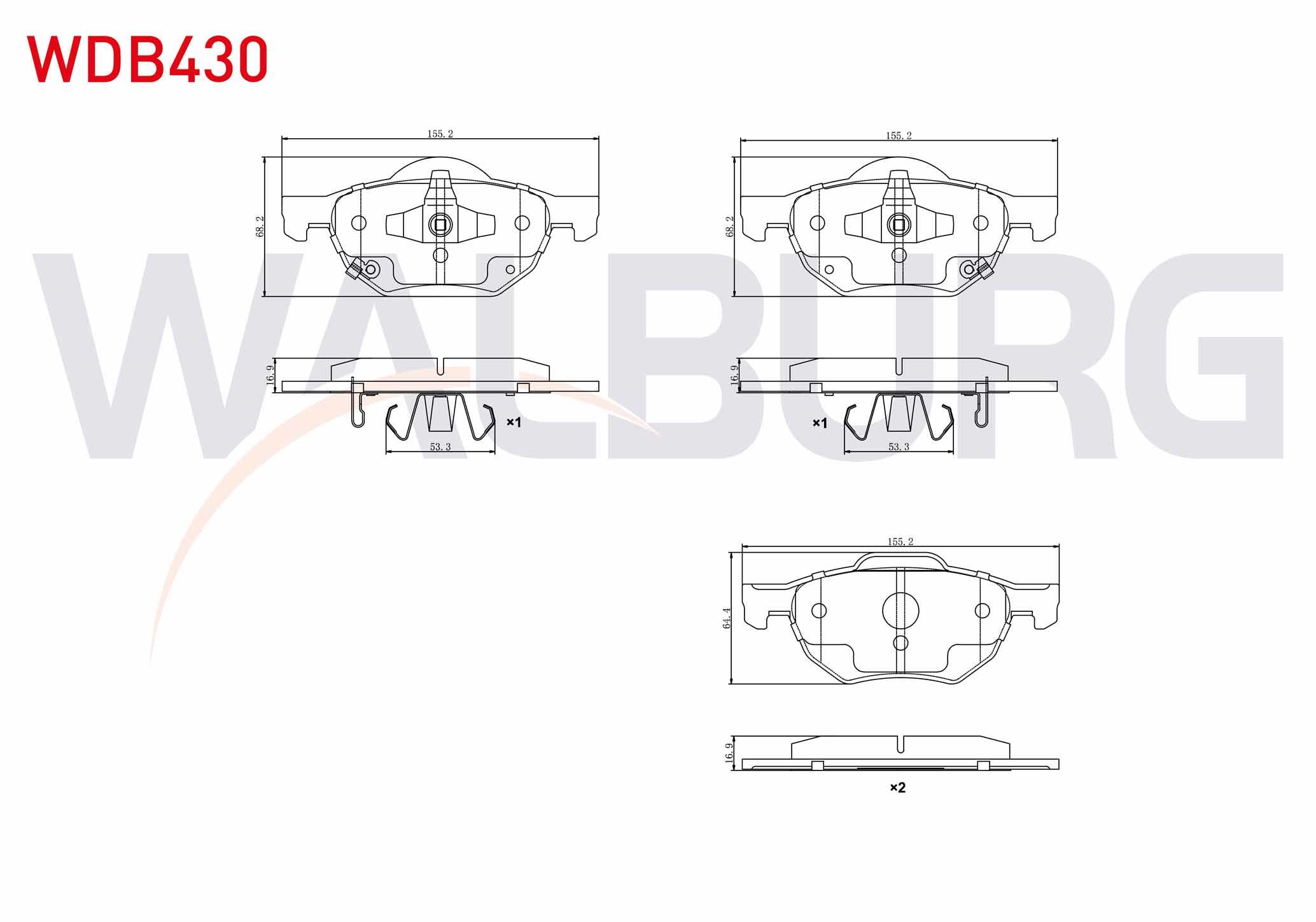 FREN BALATA ON IKAZLI HONDA ACCORD VIII (CU) 2.0 I-VTEC - 2.2 I-CDTI - 2.4 I-VTEC 2003-2008