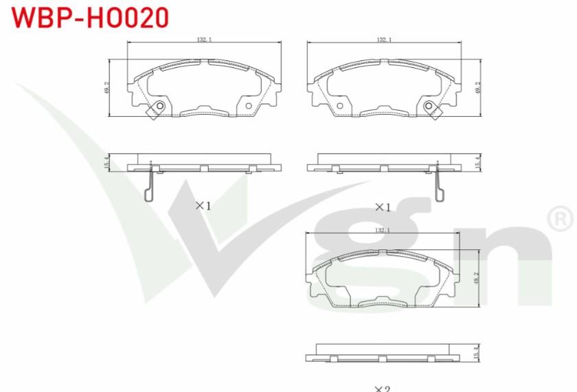 FREN BALATA ON IKAZLI HONDA CIVIC IV 1.4i 1987-1993 / CIVIC IV 1.5i 1987-1993 / CIVIC V 1.6 I-VTEC 1992-1995 / CIVIC IV 2.0 1987-1993 / PRELUDE III 2.0 1987-1992