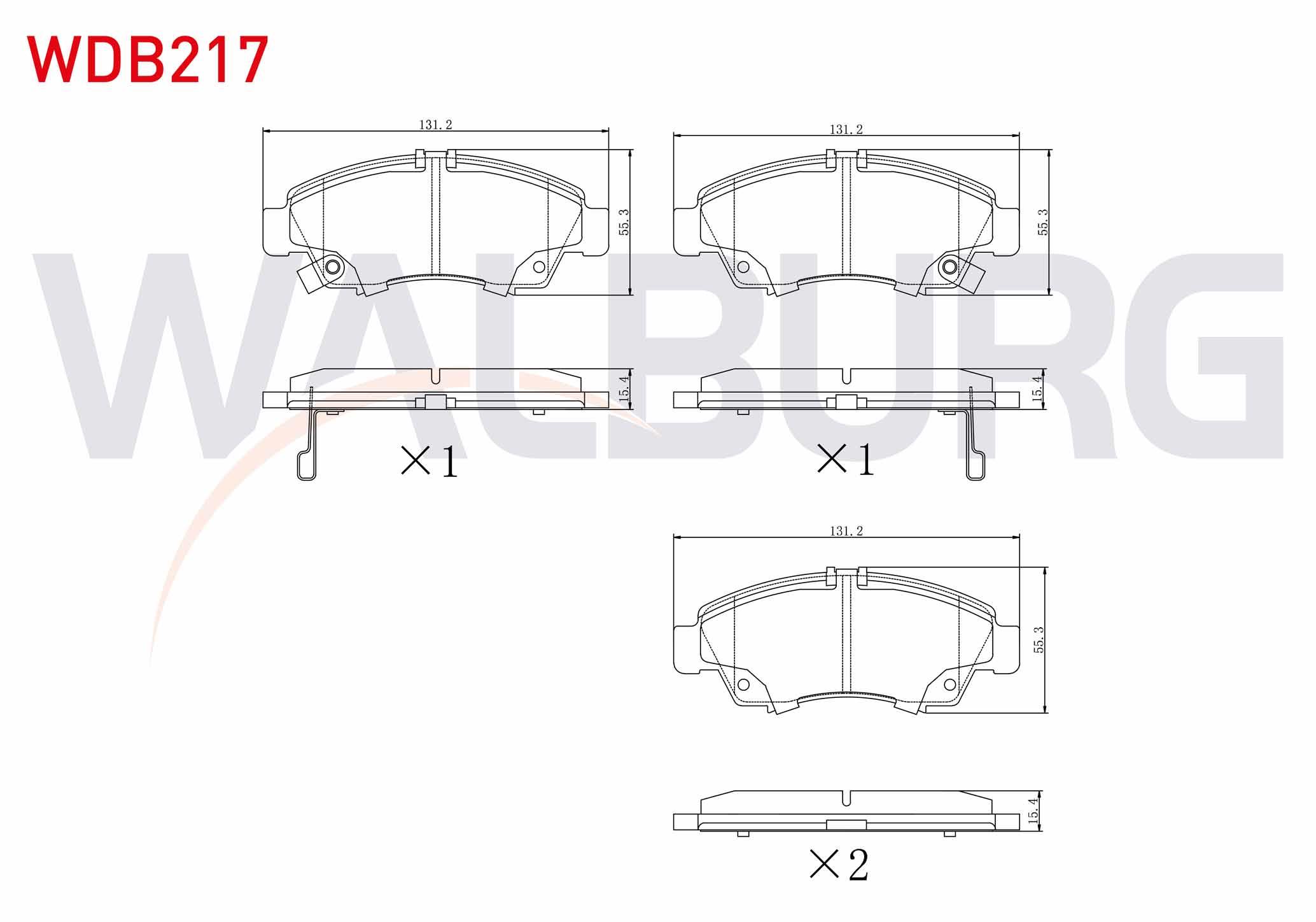 FREN BALATA ON IKAZLI HONDA CIVIC VI 1.4i 1995-2001 / CIVIC VI 1.5i 1995-2001 / CITY 1.4i 2006- / JAZZ II (GD) 1.4i 2002-2004