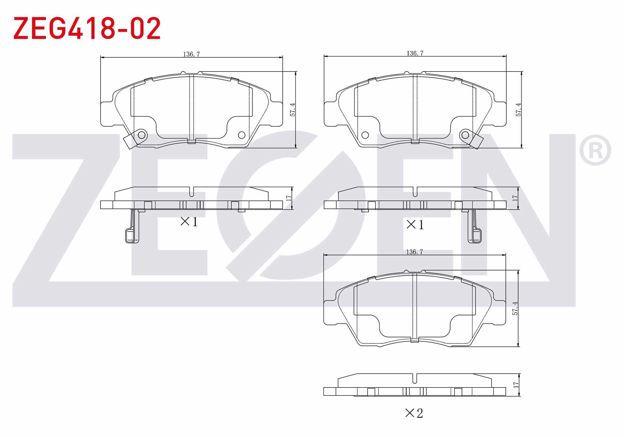FREN BALATA ON IKAZLI HONDA CIVIC VI 1.6i 1995-2001 / CIVIC VI 1.5i 1995-2001 / CIVIC VI 1.6 I-VTEC 1995-2001