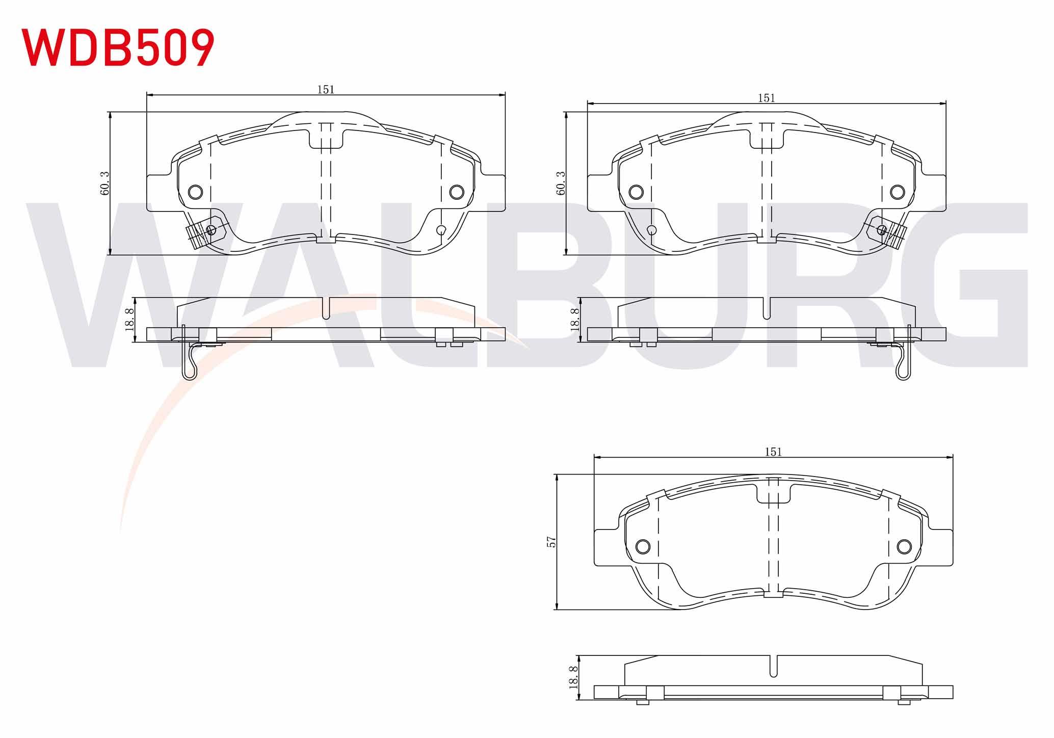 FREN BALATA ON IKAZLI HONDA CR-V III 2.0 I-VTEC 2006-2012 / CR-V III 2.2i CTDI 2006-2012 / CR-V IV 1.6i DTEC 2012-2014 / CR-V IV 2.0 2012-2014 / CR-V IV 2.2i 2012-2014