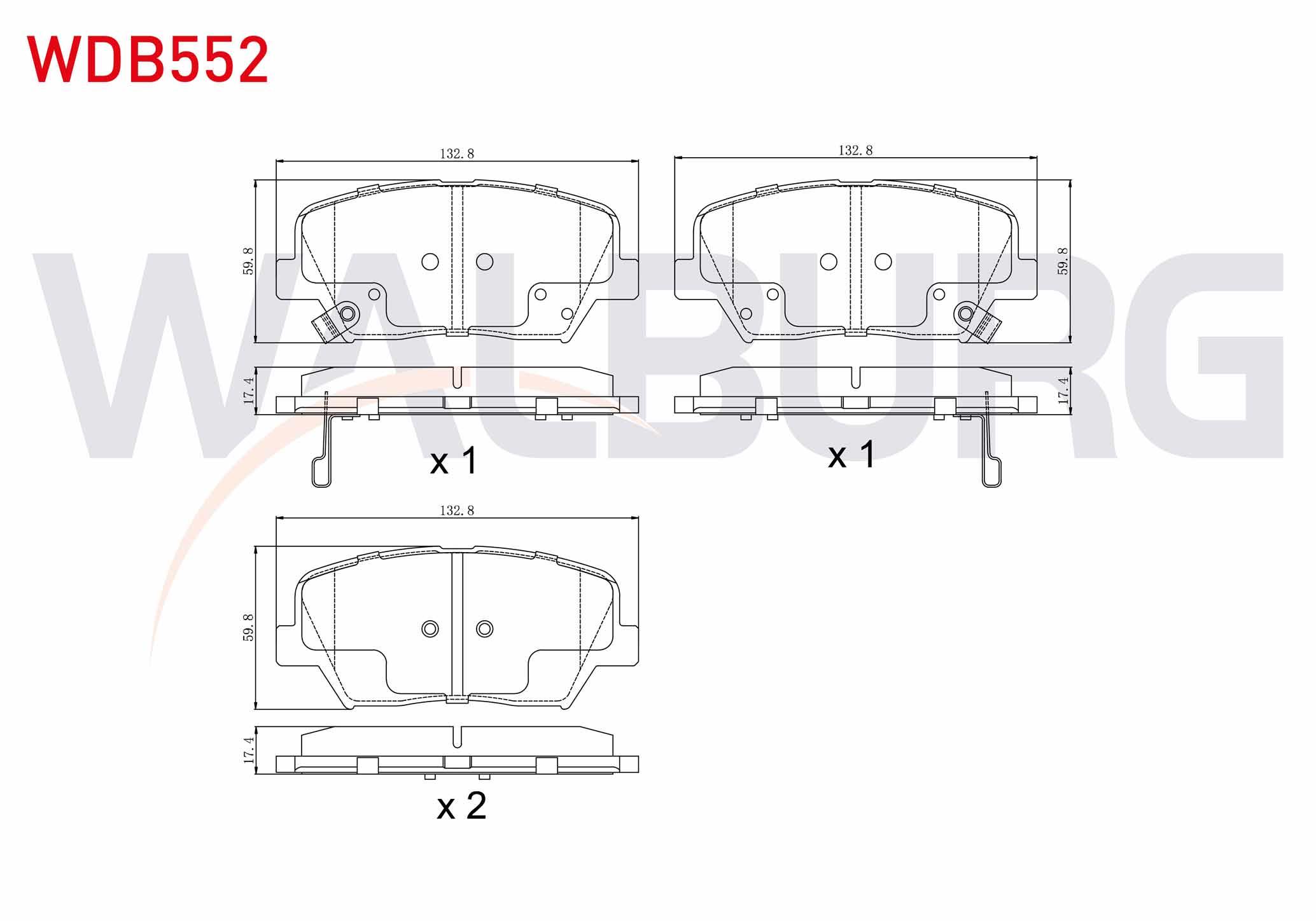 FREN BALATA ON IKAZLI HYUNDAI ELANTRA 1.6 D-CVVT 2011-2015 / KIA CERATO 1.6 CRDI 2016- / KIA CERATO 1.6 MPI 2016-