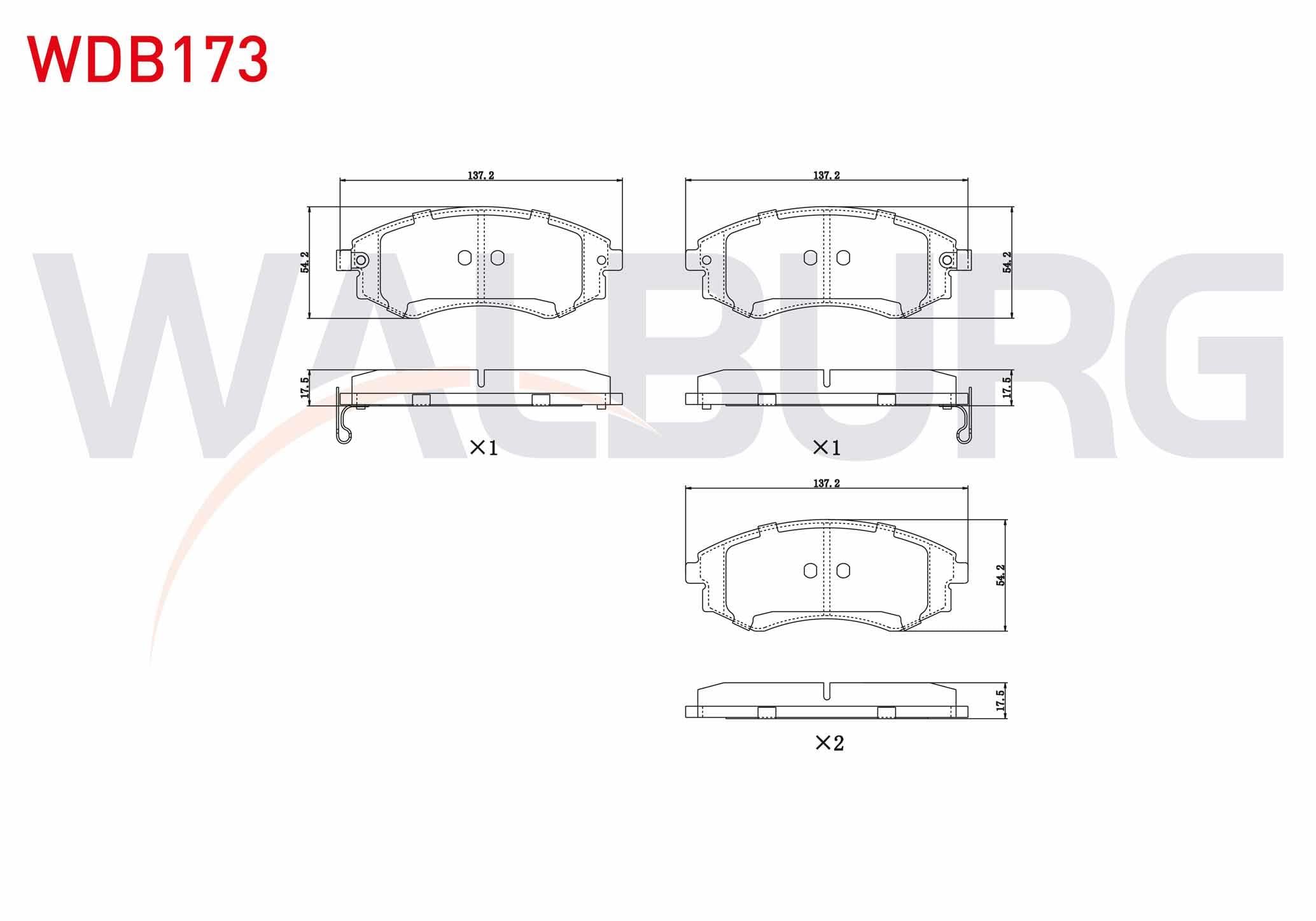 FREN BALATA ON IKAZLI HYUNDAI ELANTRA I-II 1.5 1990-2000/ 1.6i 16v 1990-2000/ SONATA I 2.0i 16v 1988-1993/ MAGENTIS 2.0 CRDI 2001-2005/ 2.0i 16v 2001-2005/ SSANGYONG KORANDO (KJ) 2.9 D 1996-2010